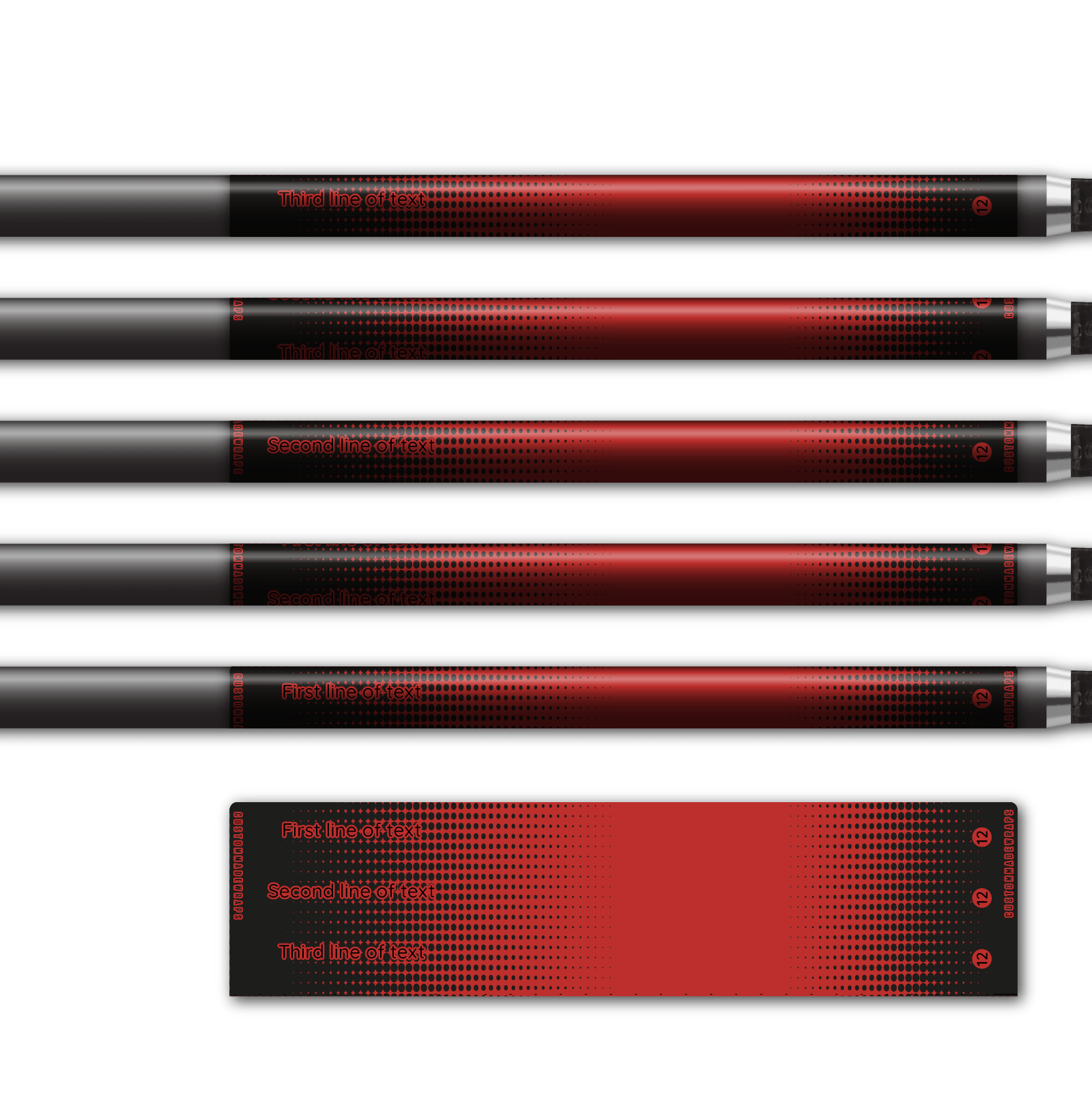 Alternative view of Regular - Gradient Black on Red