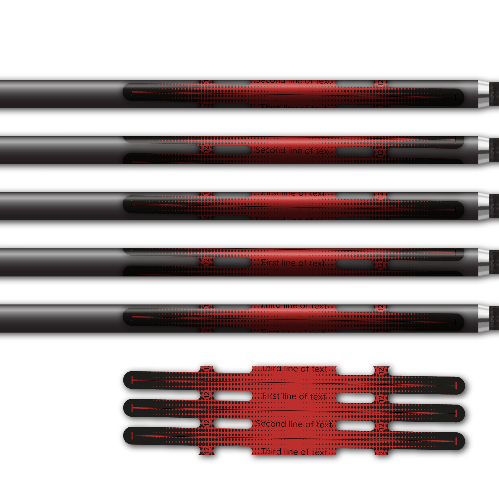 Alternative view of Vortex - Gradient Black on Red