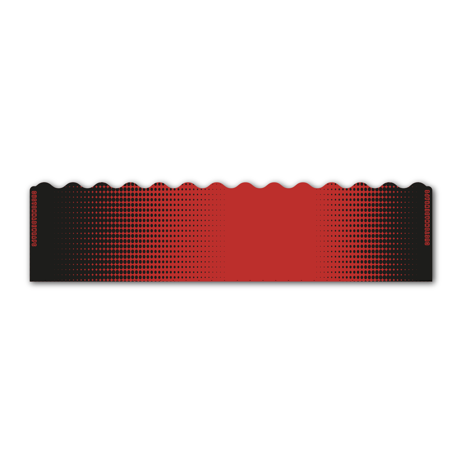 Wave Edge - Gradient Black on Red