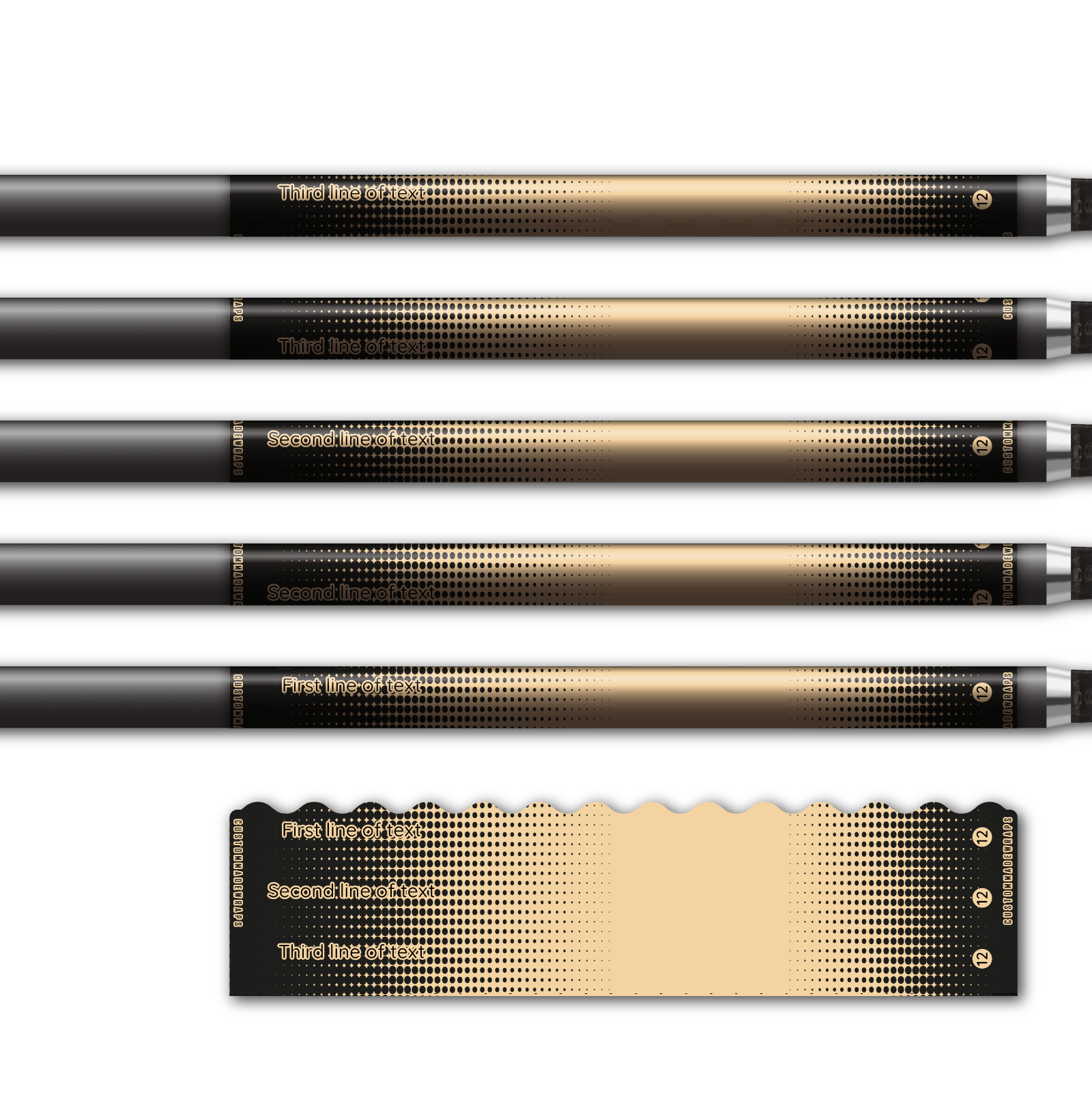 Alternative view of Wave Edge - Gradient Black on Sand