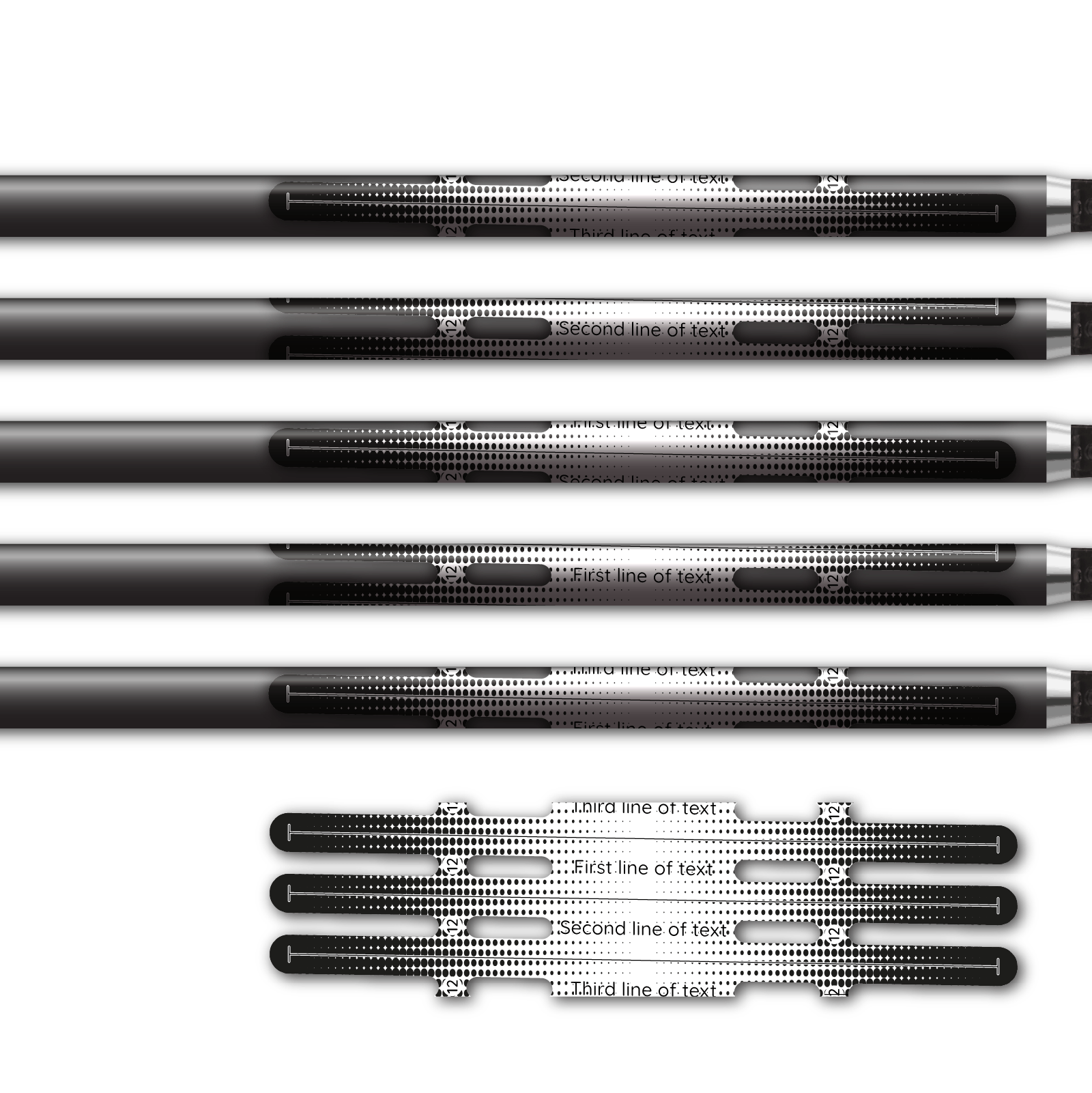 Alternative view of Vortex - Gradient Black on White