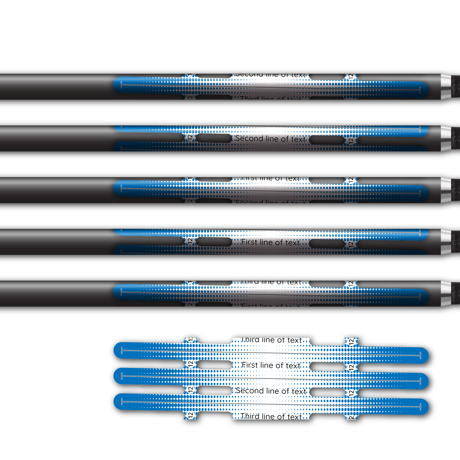 Alternative view of Vortex - Gradient Blue on White