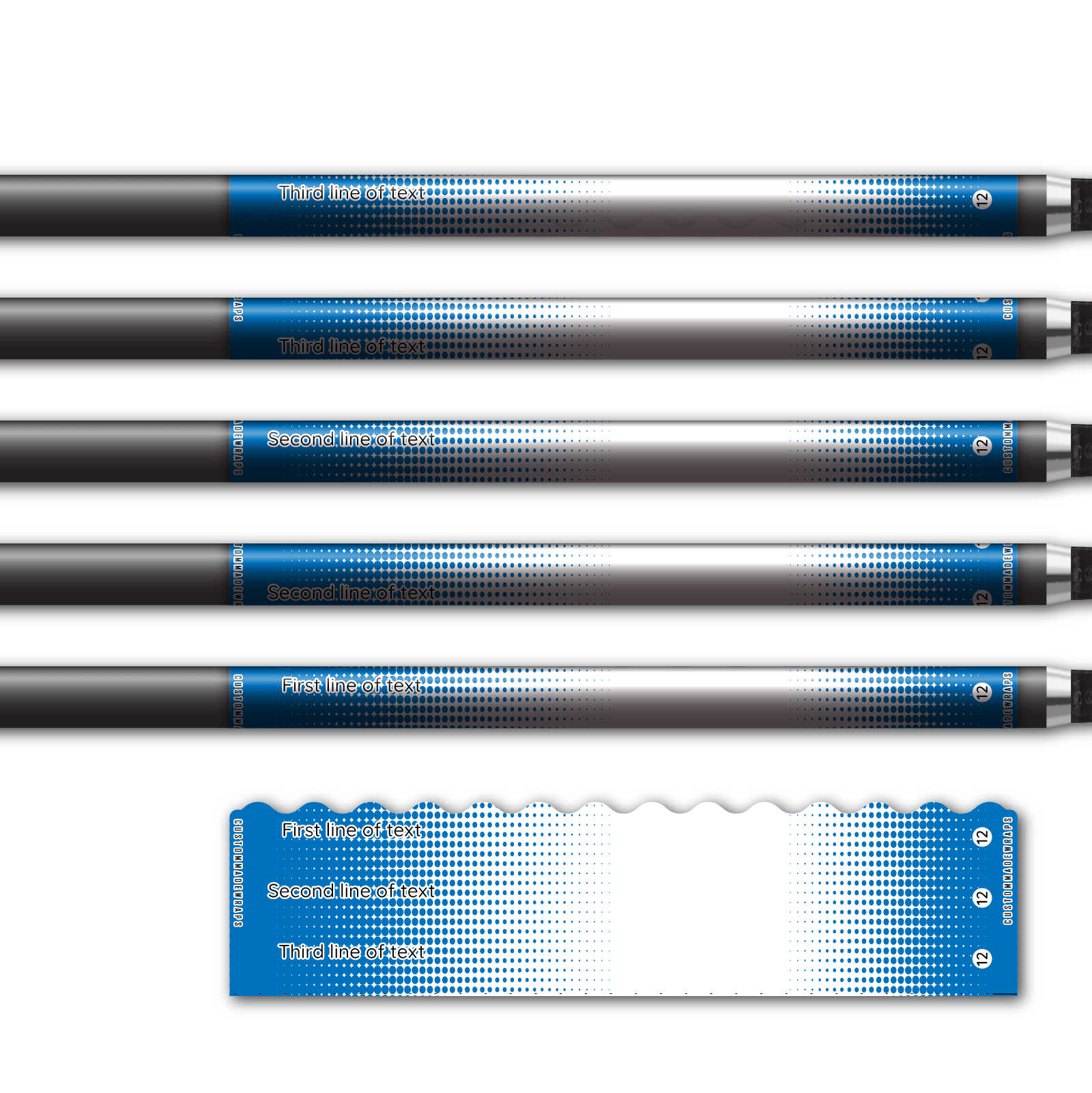 Alternative view of Wave Edge - Gradient Blue on White