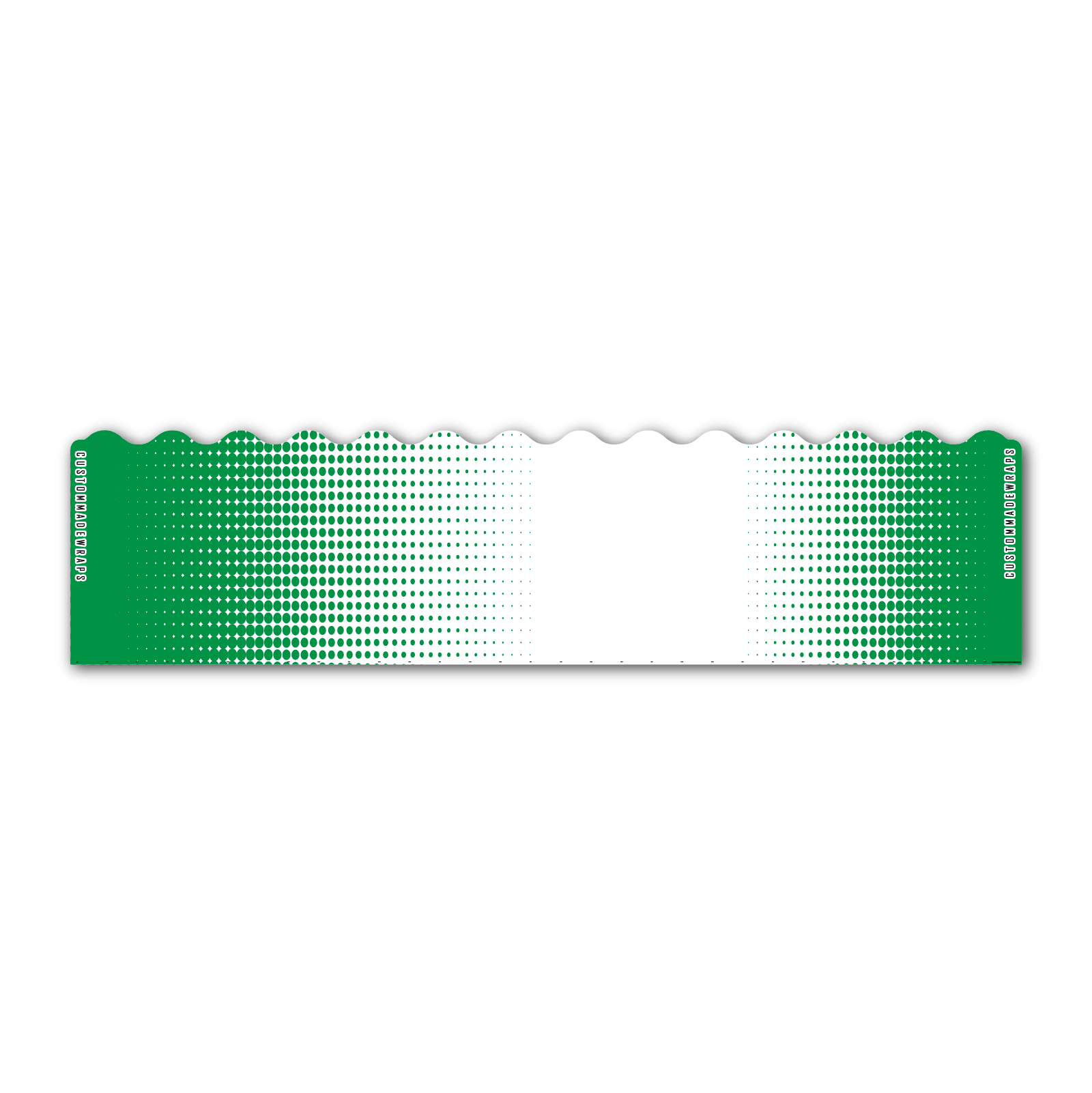 Wave Edge - Gradient Green on White