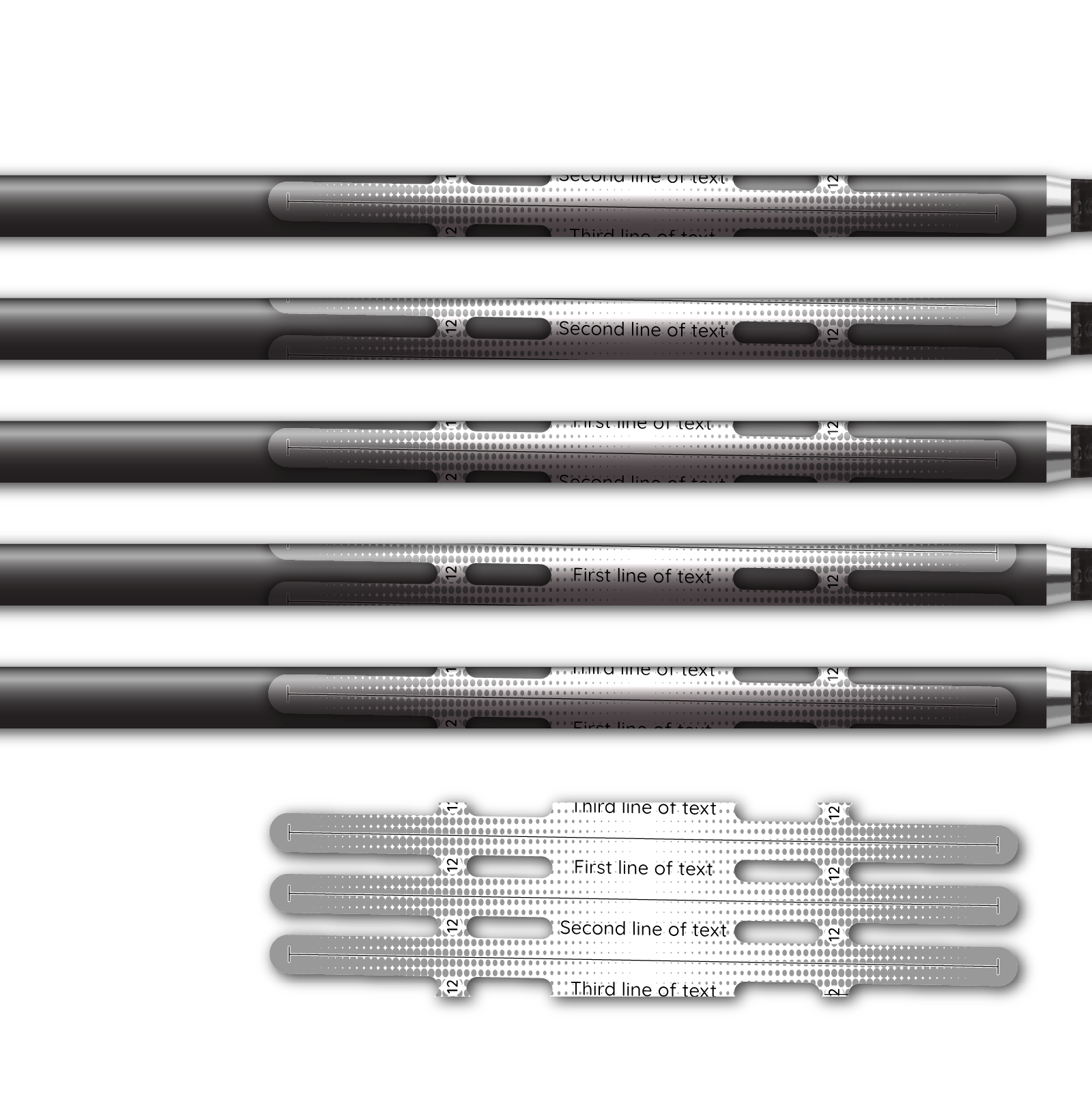 Alternative view of Vortex - Gradient Grey on White