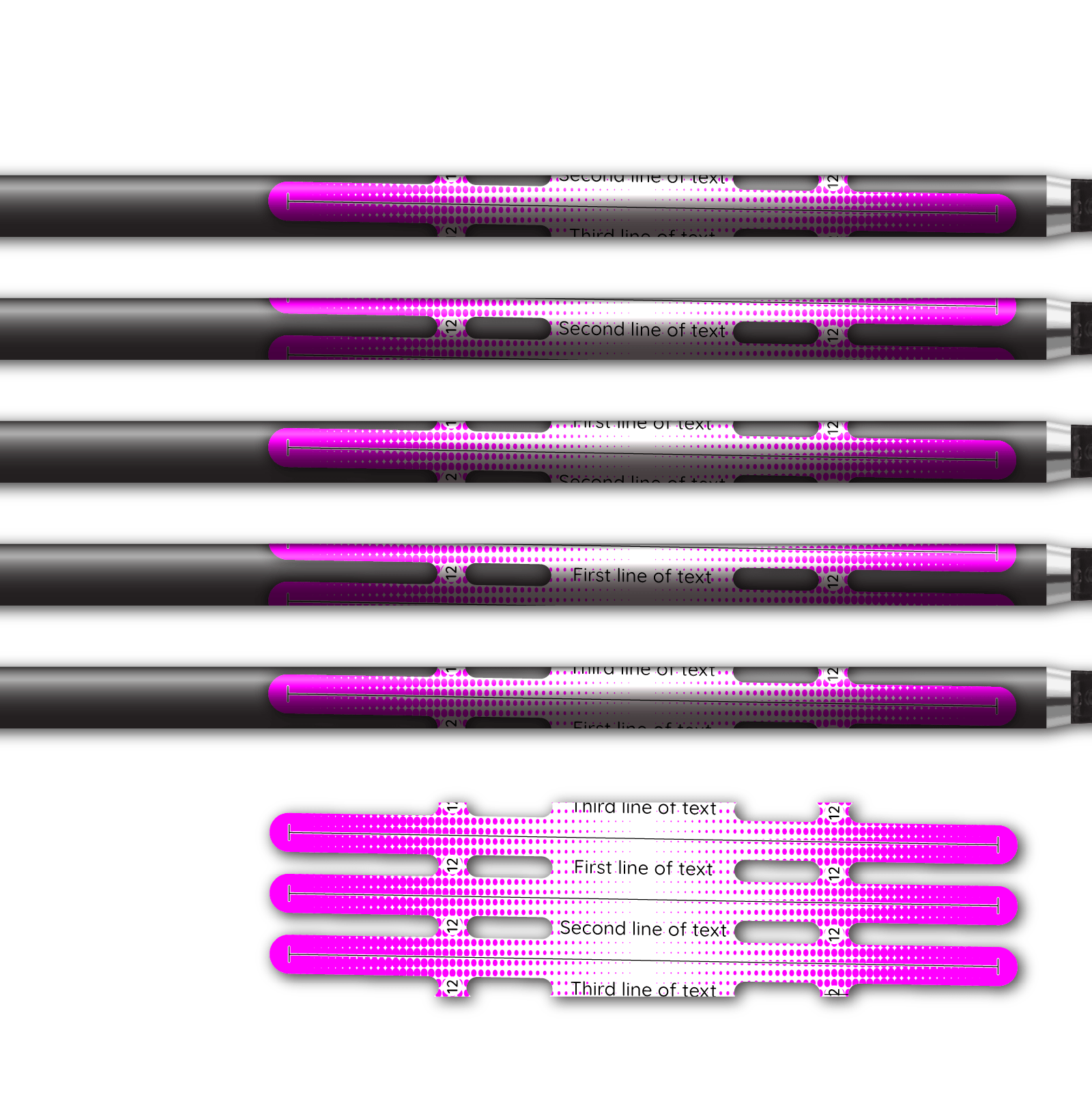 Alternative view of Vortex - Gradient Magenta on White