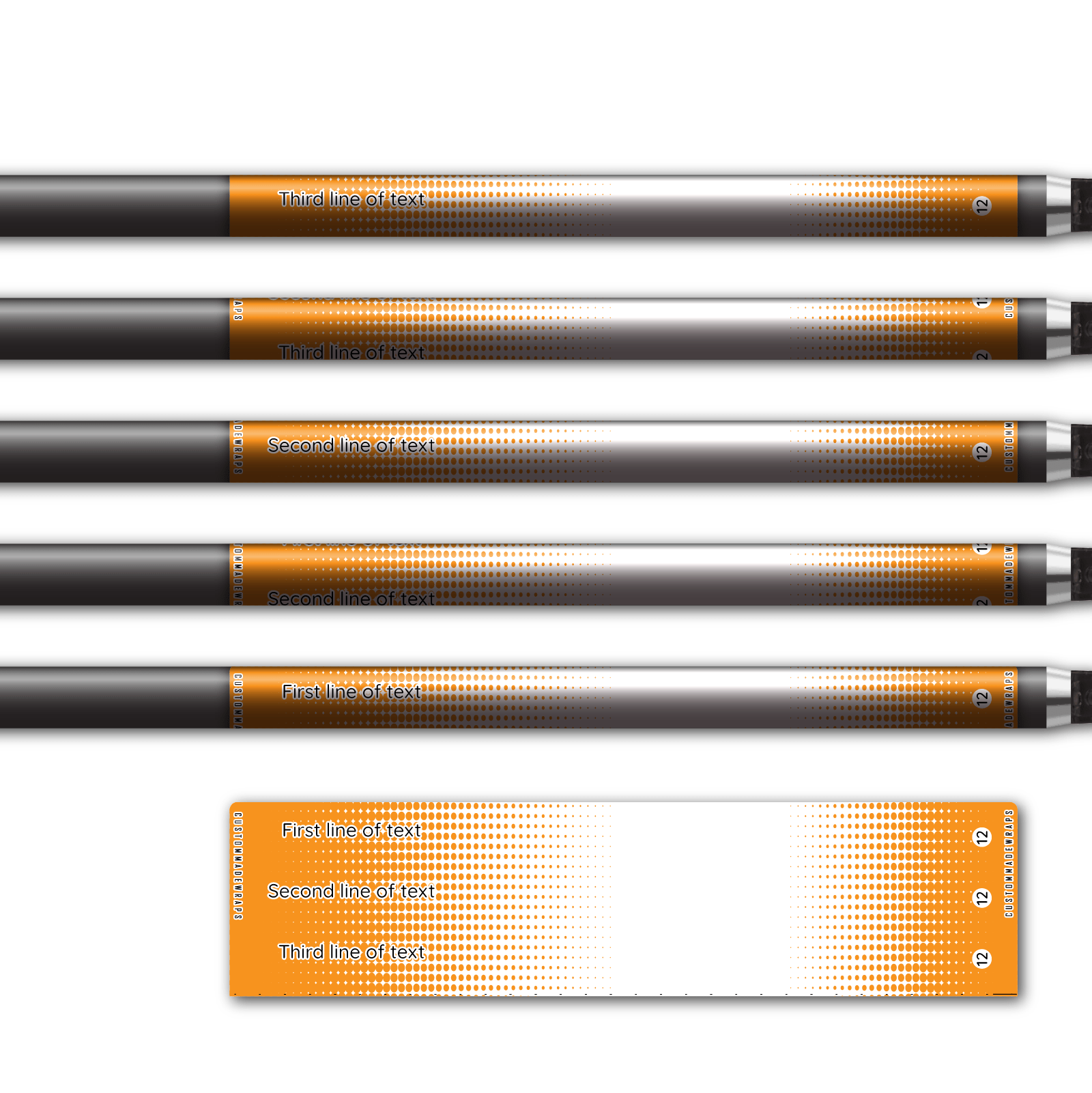 Alternative view of Regular - Gradient Orange on White