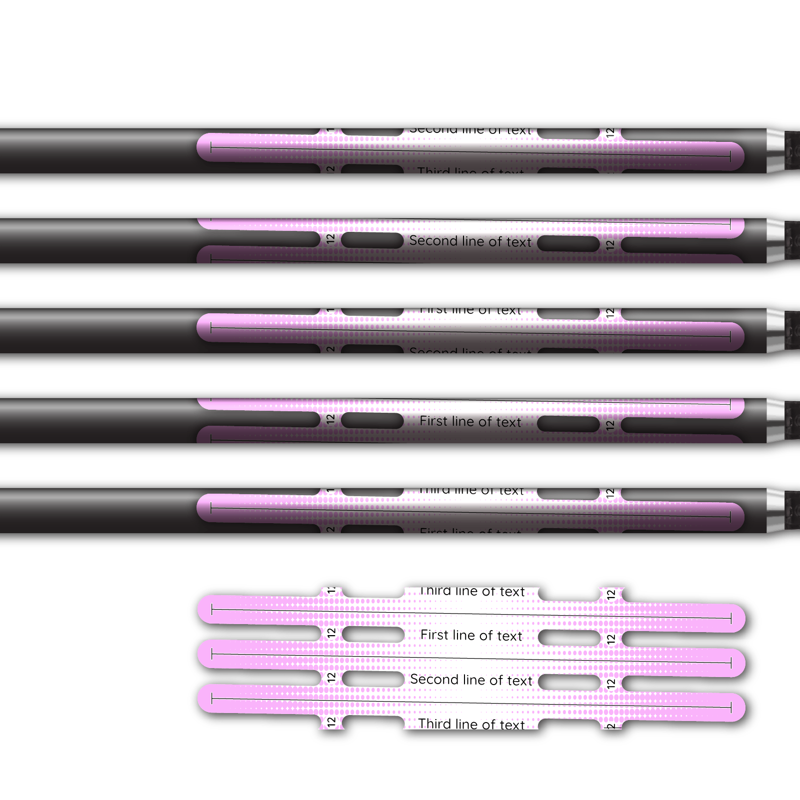 Alternative view of Vortex - Gradient Pink on White