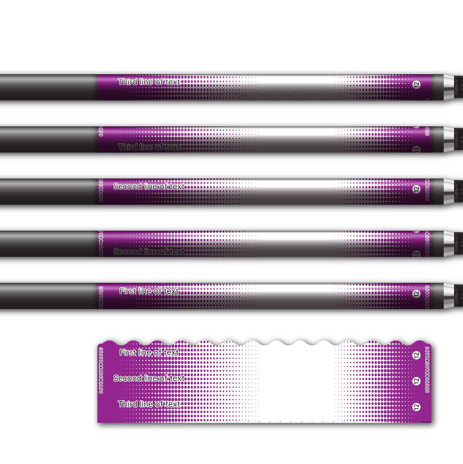 Alternative view of Wave Edge - Gradient Purple on White