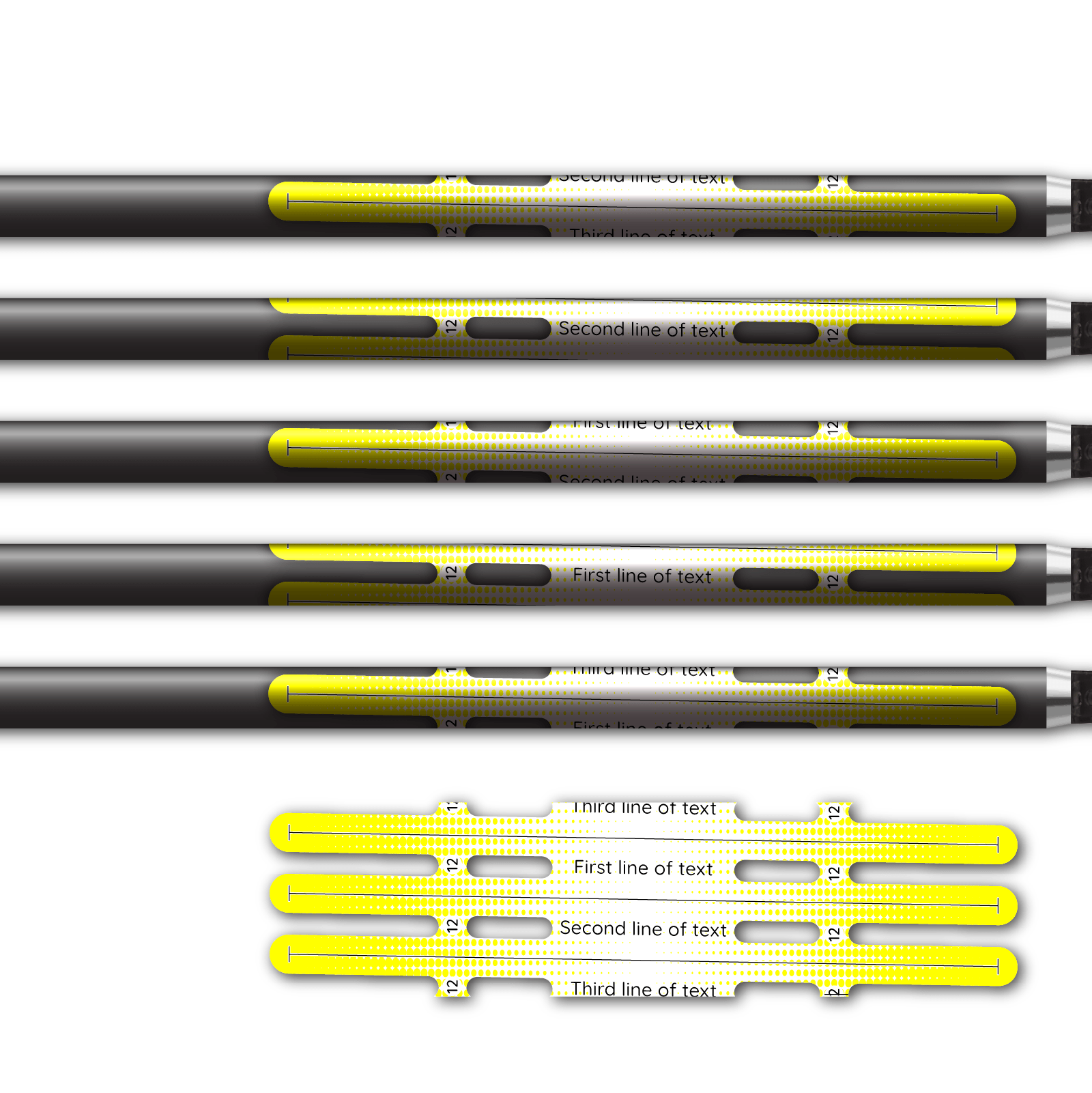 Alternative view of Vortex - Gradient Yellow on White