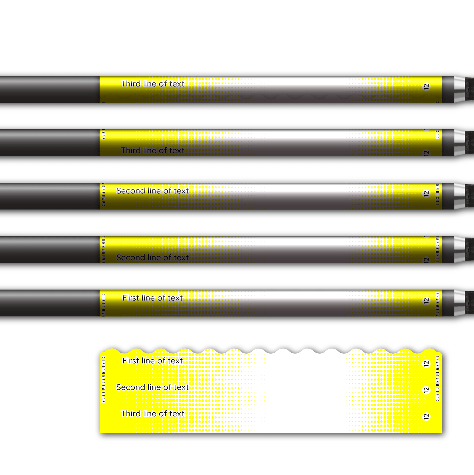 Alternative view of Wave Edge - Gradient Yellow on White