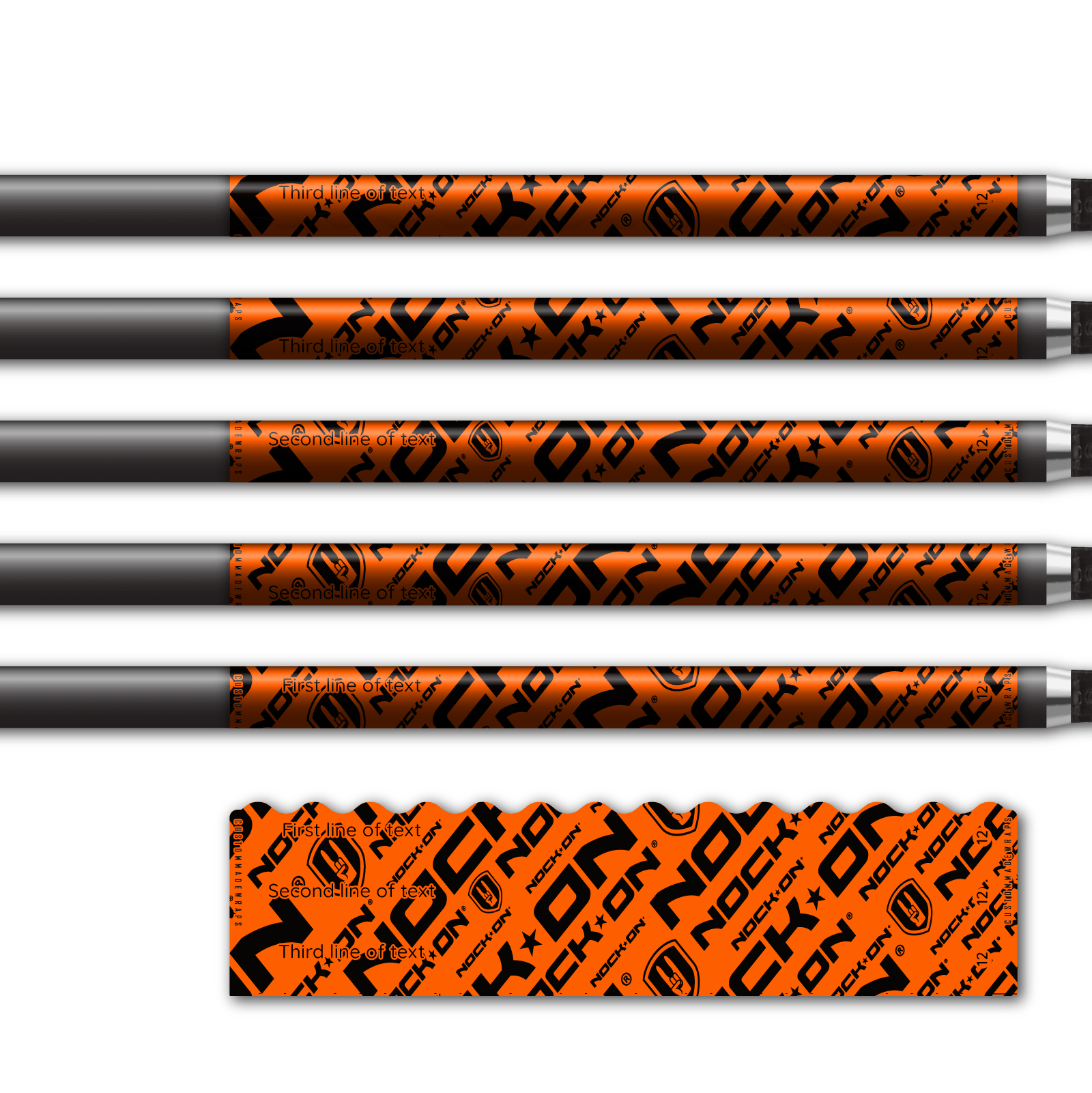 Alternative view of Wave Edge - Nock On Repeat Fluor Red Orange