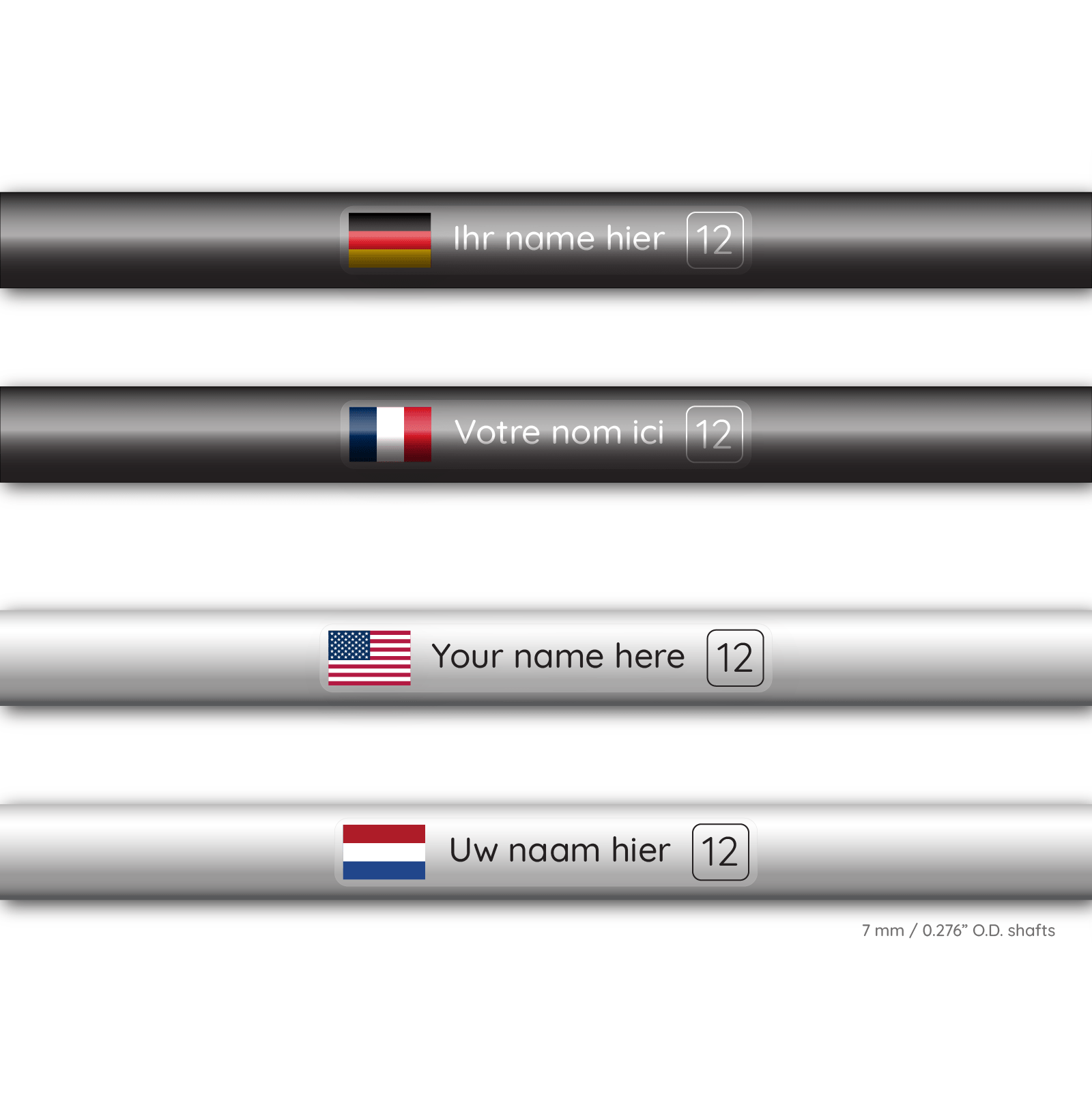 Alternative view of Name stickers - Matt Clear (96 pc)