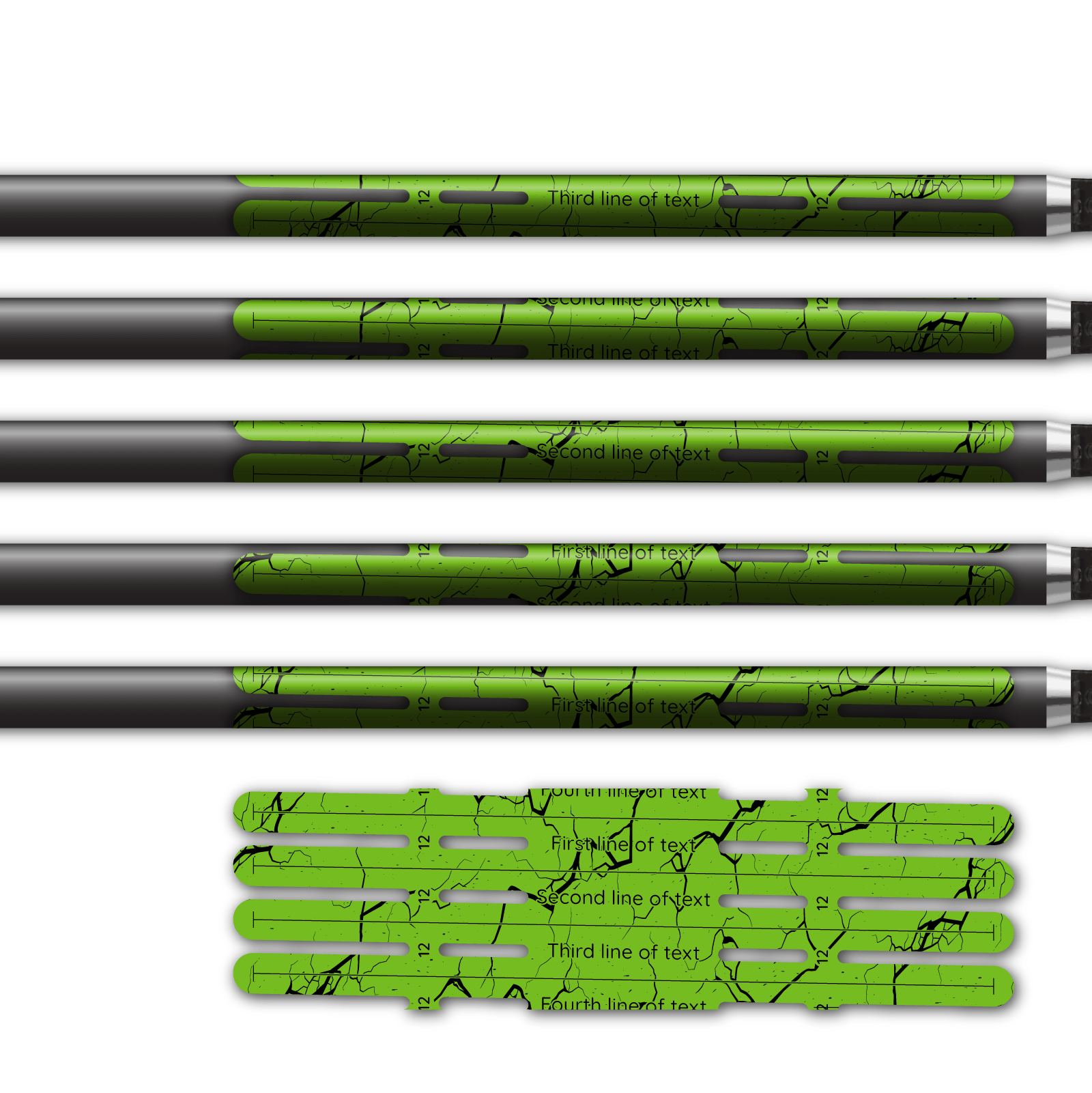 Alternative view of 4 Fletch Vortex - Shattered Lime