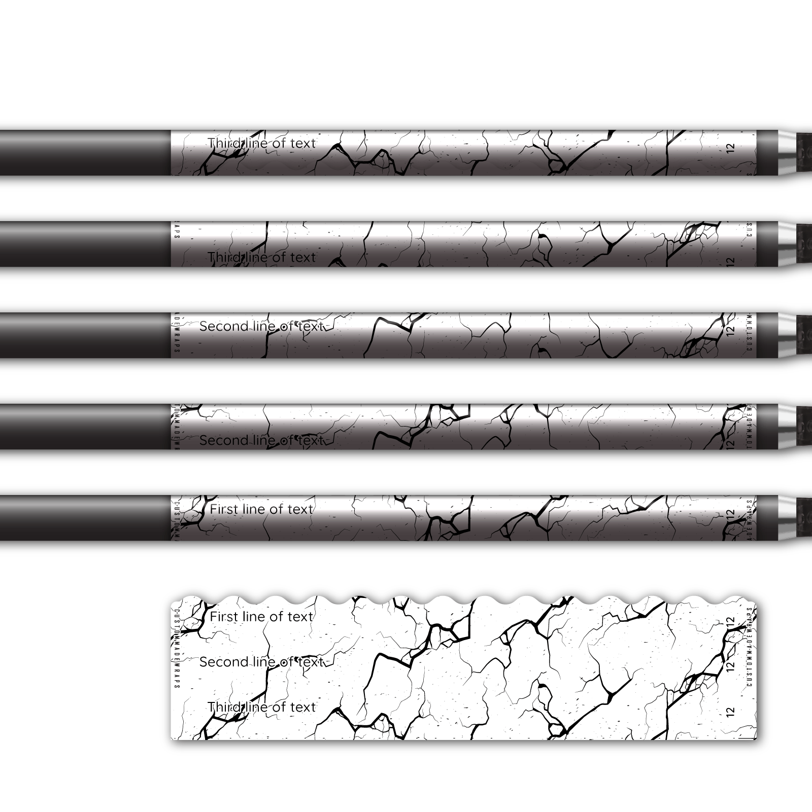 Alternative view of Wave Edge - Shattered White