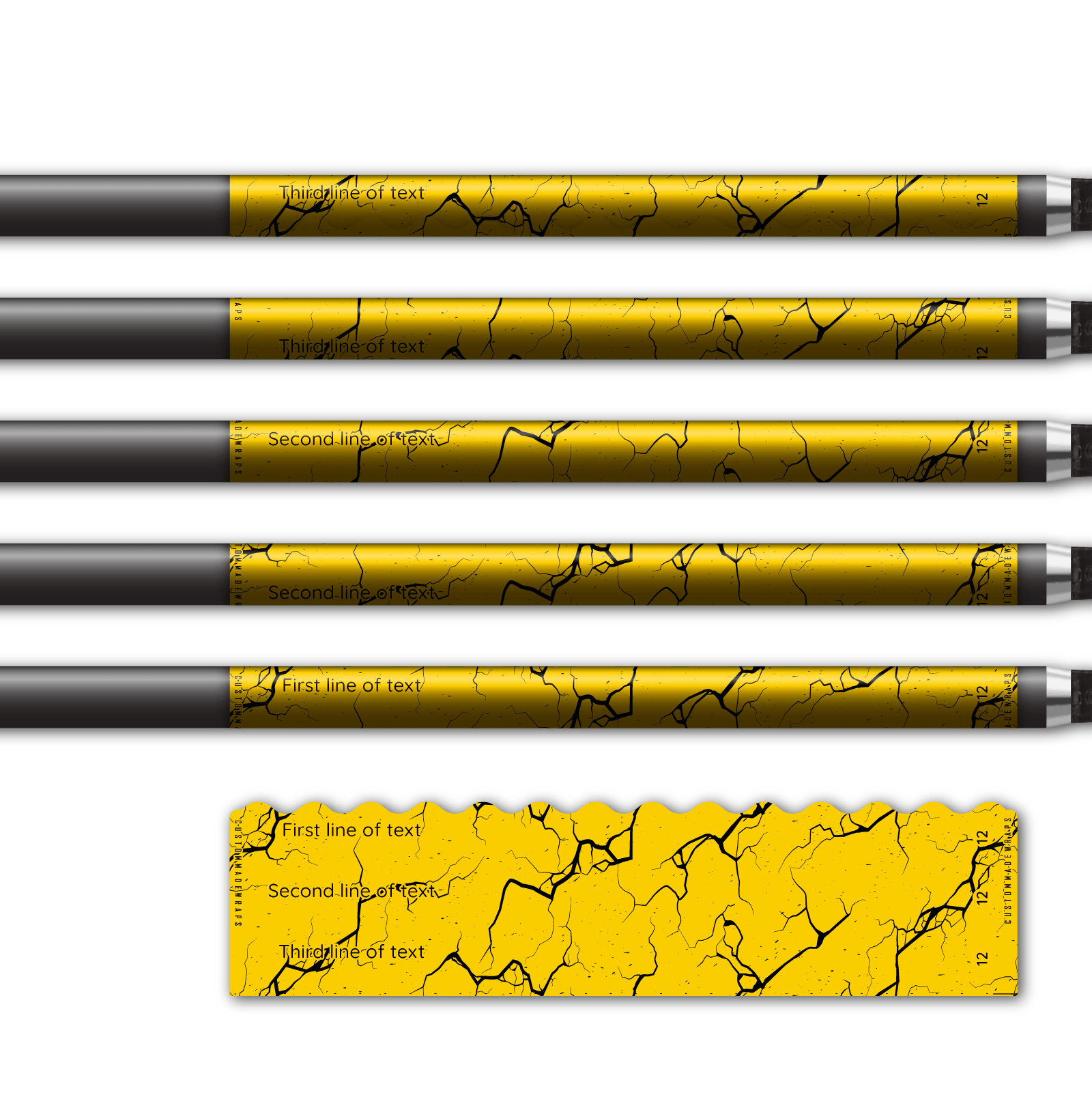 Alternative view of Wave Edge - Shattered Yellow