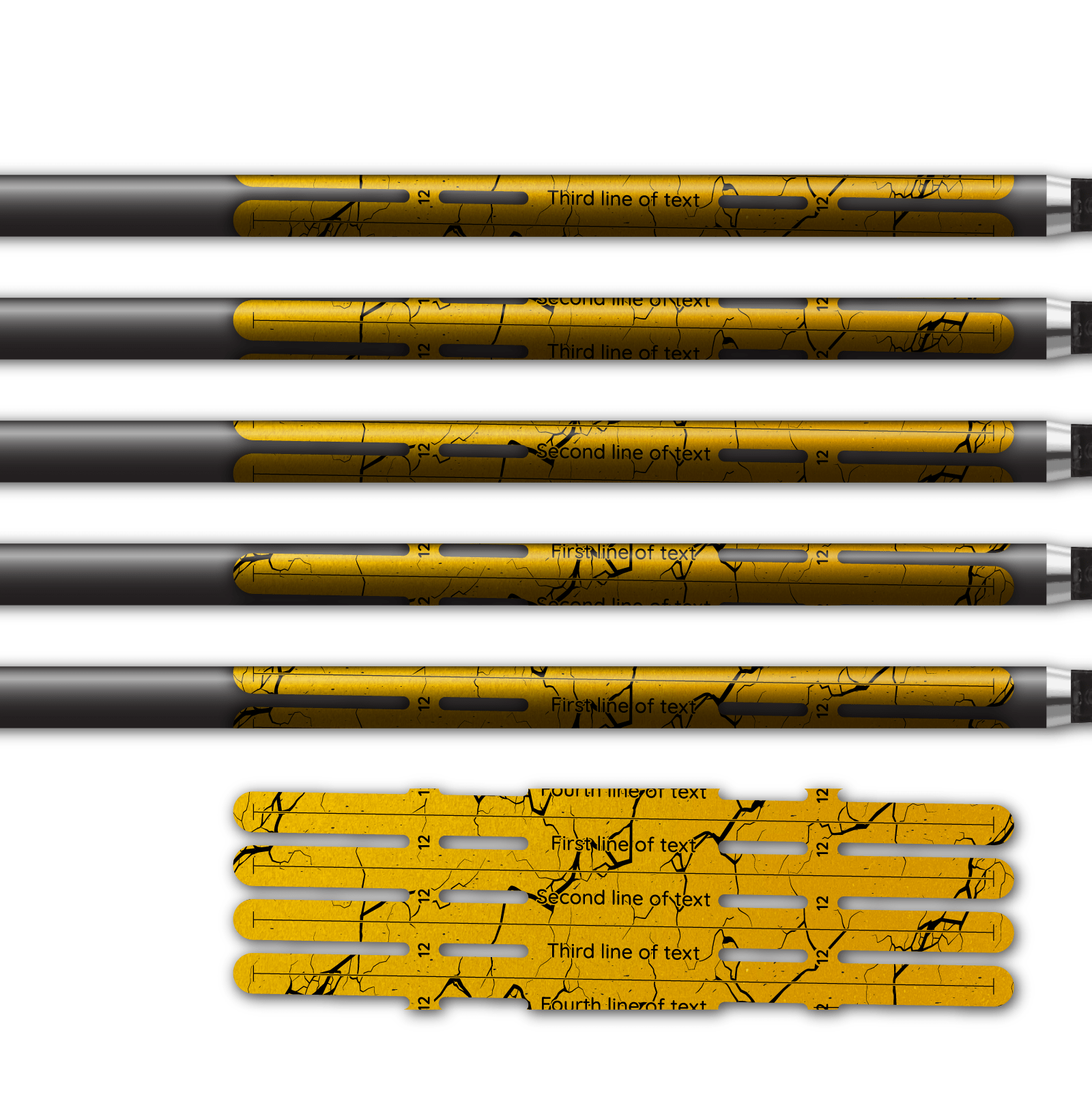 Alternative view of 4 Fletch Vortex - Shattered Retro-Reflective Yellow