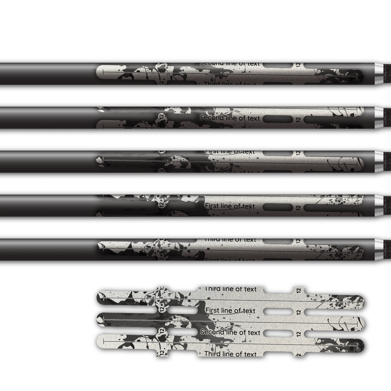 Alternative view of Vortex - Splash Black on Retro-Reflective White