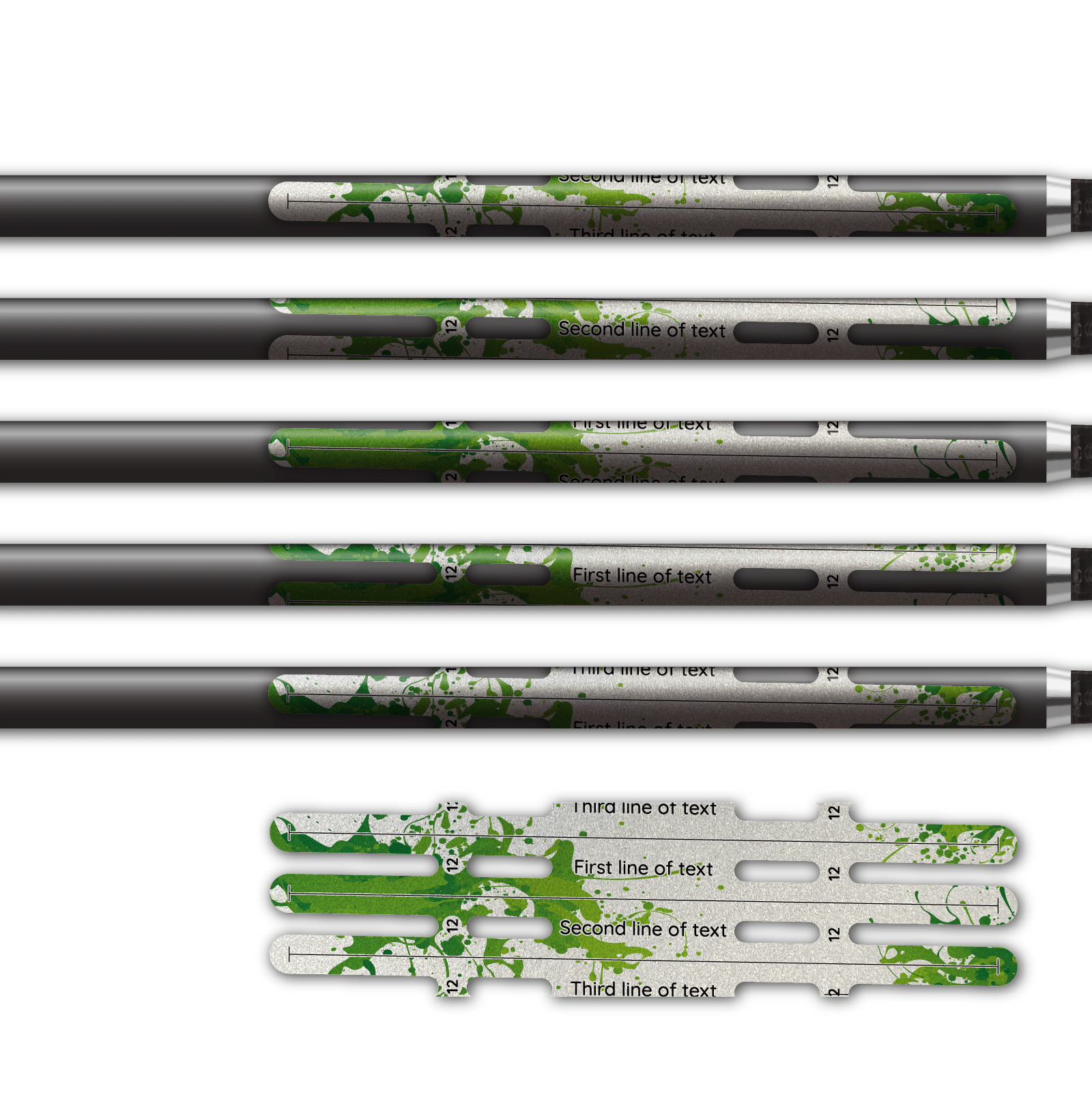 Alternative view of Vortex - Splash Green on Retro-Reflective White