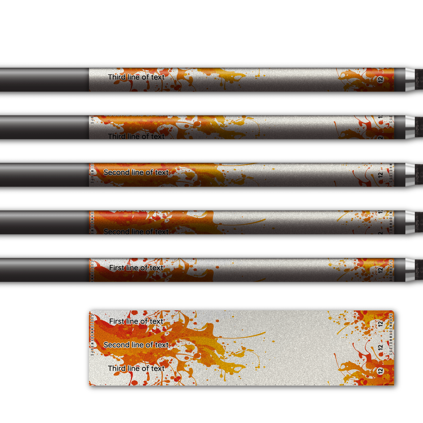 Alternative view of Regular - Splash Orange on Retro-Reflective White