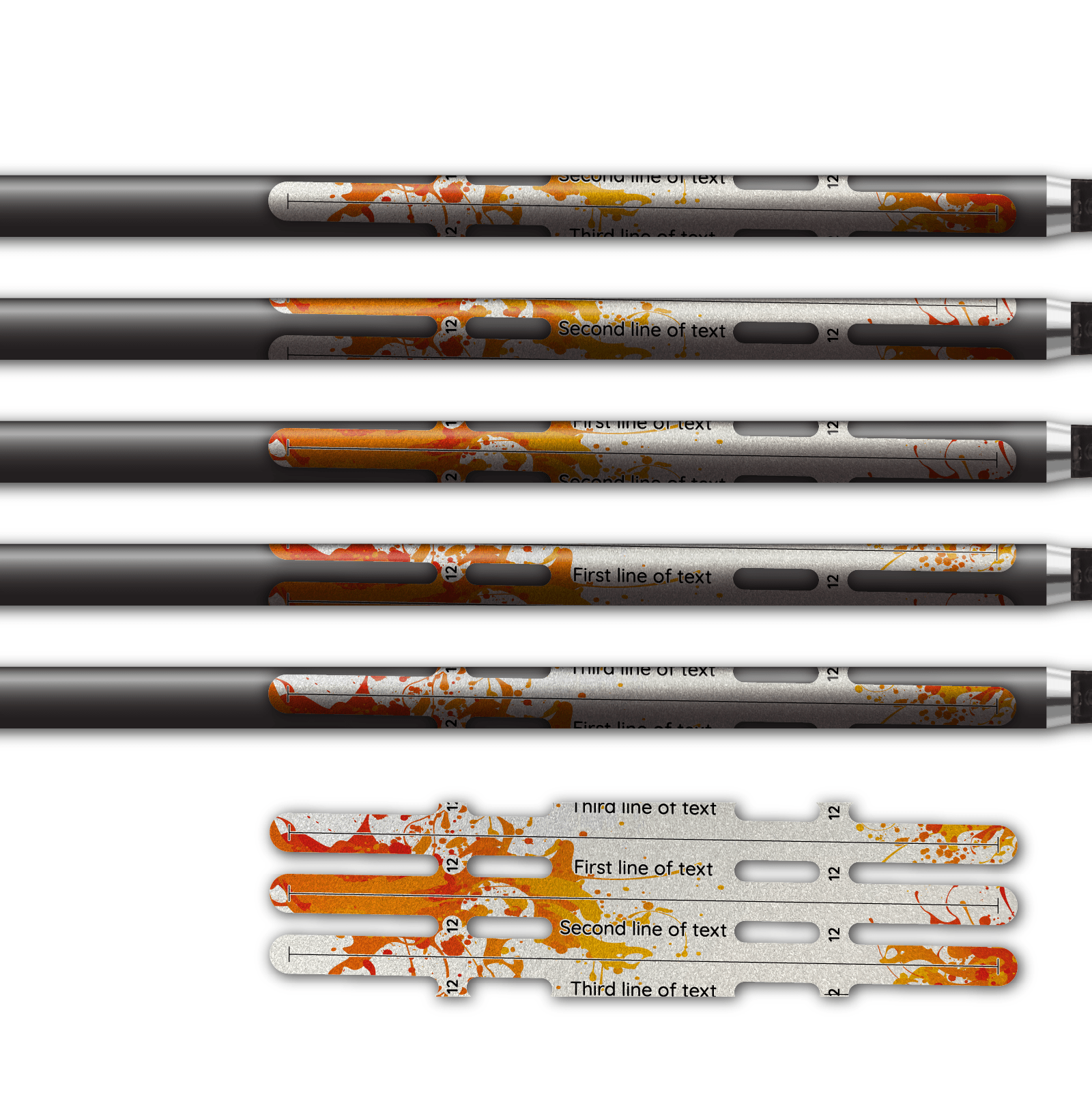 Alternative view of Vortex - Splash Orange on Retro-Reflective White