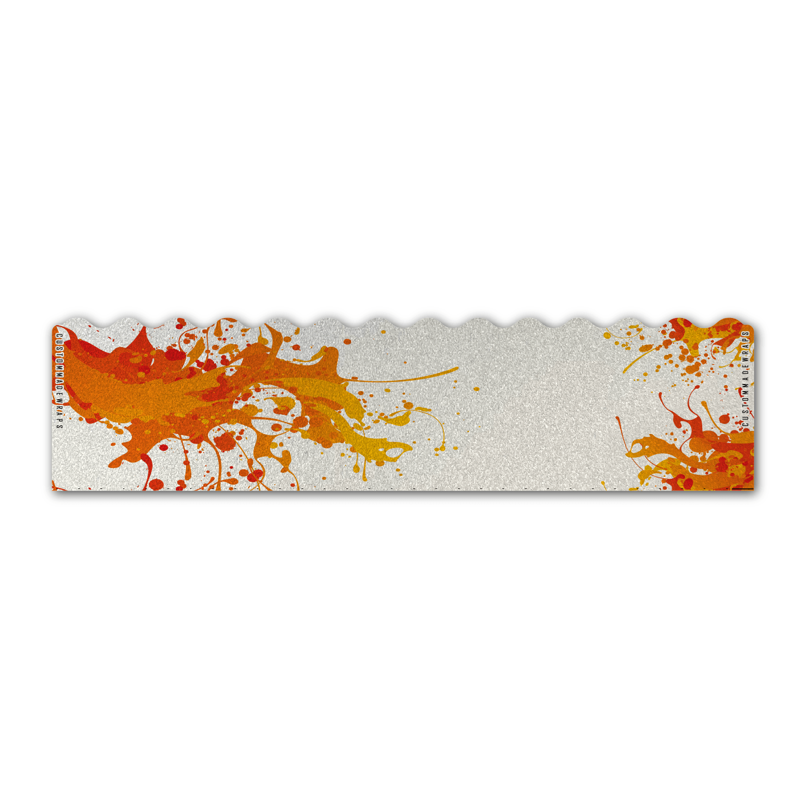 Wave Edge - Splash Orange on Retro-Reflective White