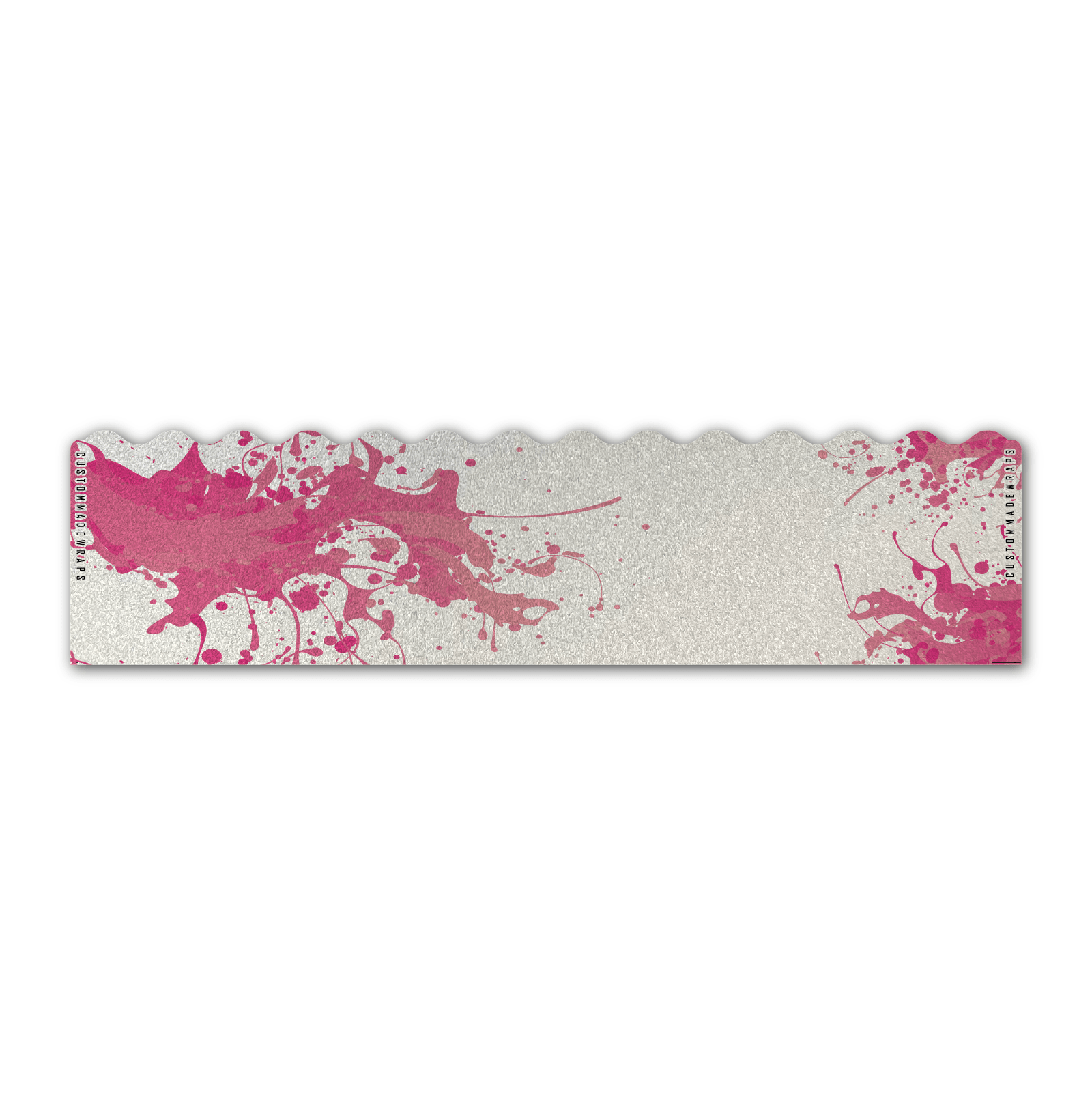Wave Edge - Splash Pink on Retro-Reflective White