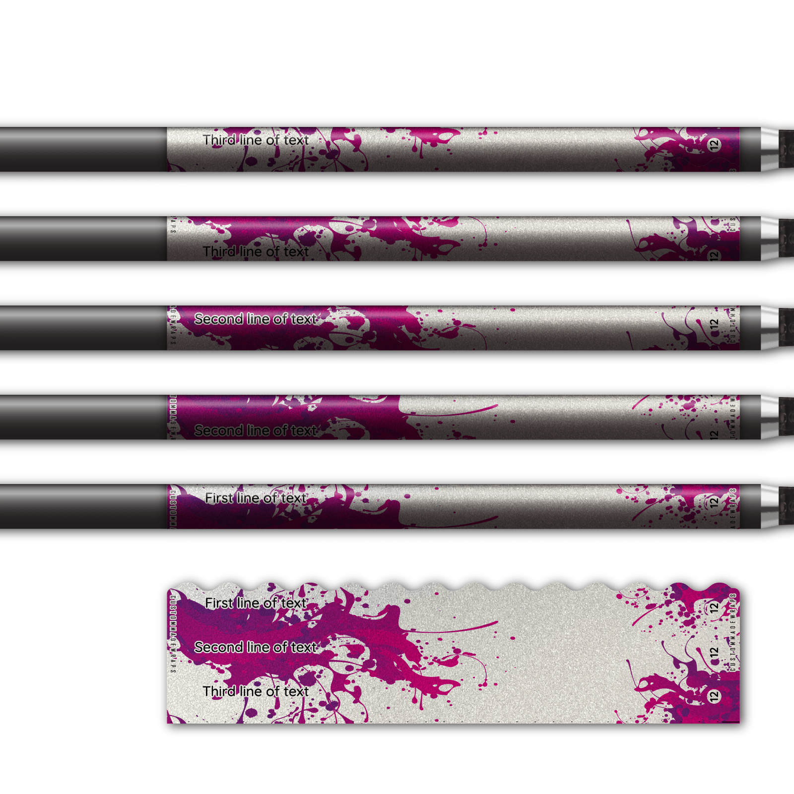 Alternative view of Wave Edge - Splash Purple on Retro-Reflective White