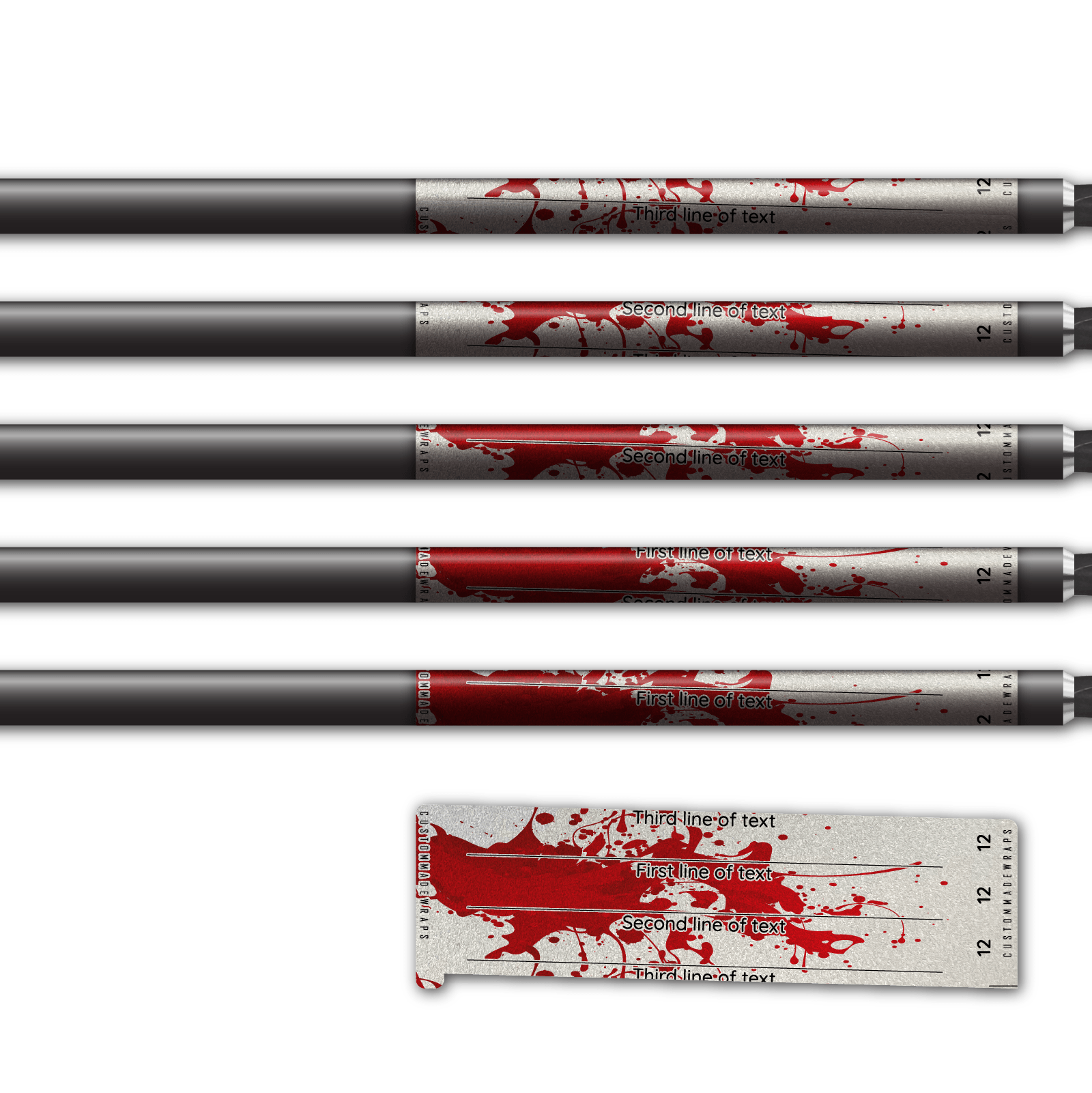 Alternative view of Spin Elite - Splash Red on Retro-Reflective White