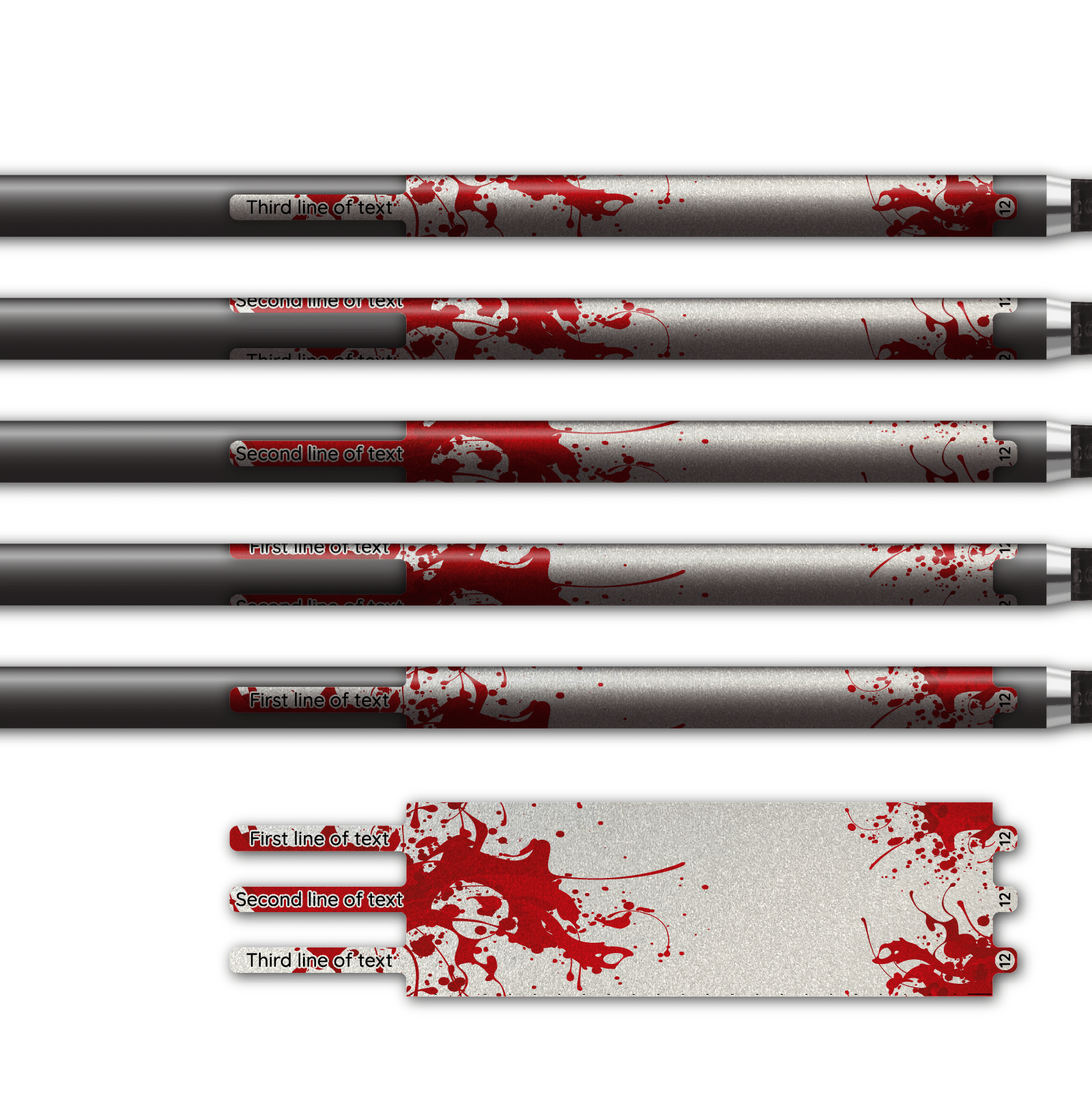 Alternative view of Ultralight - Splash Red on Retro-Reflective White