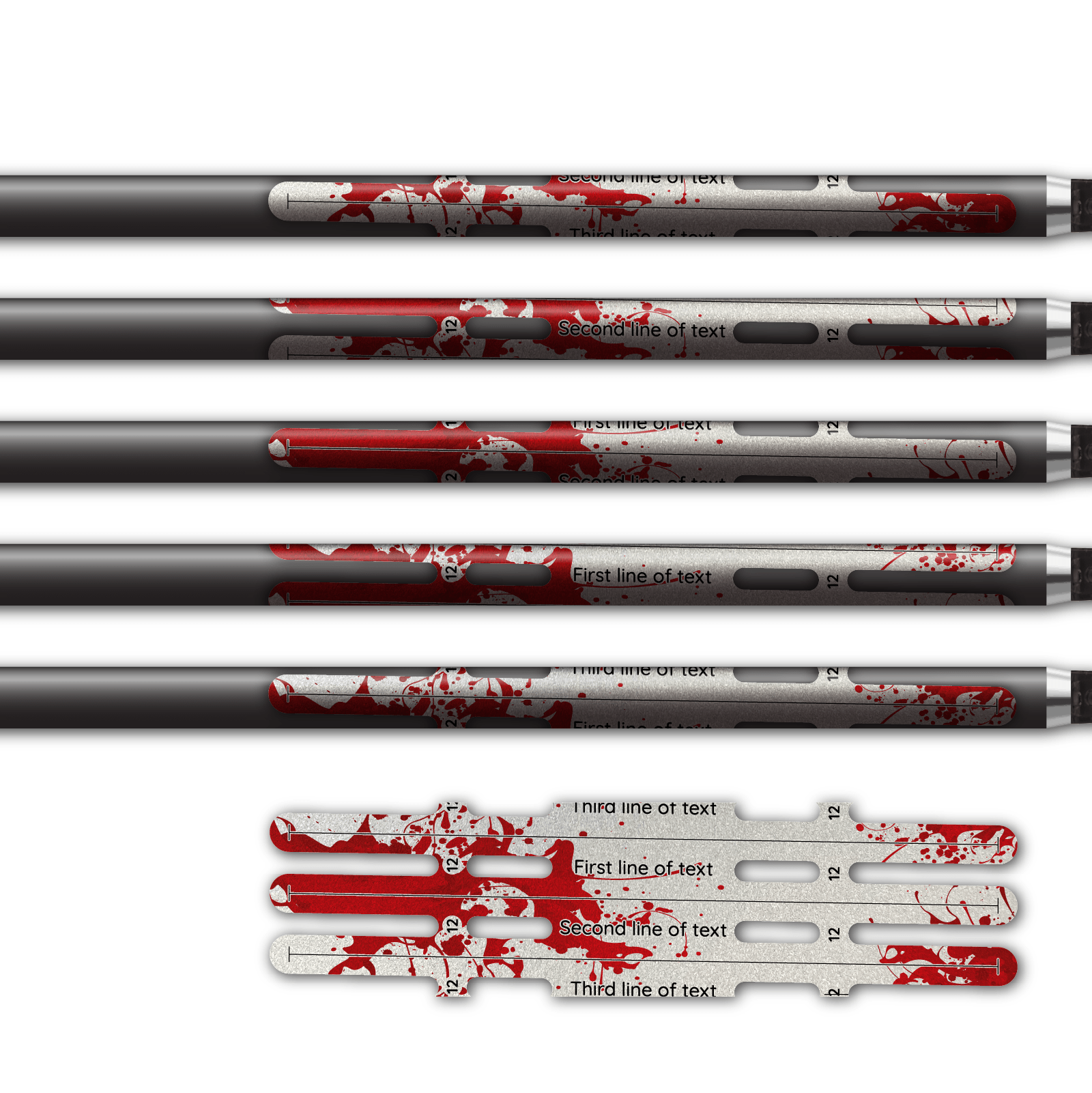 Alternative view of Vortex - Splash Red on Retro-Reflective White