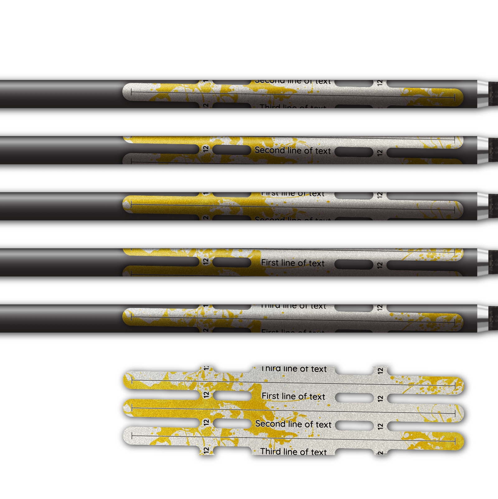 Alternative view of Vortex - Splash Yellow on Retro-Reflective White