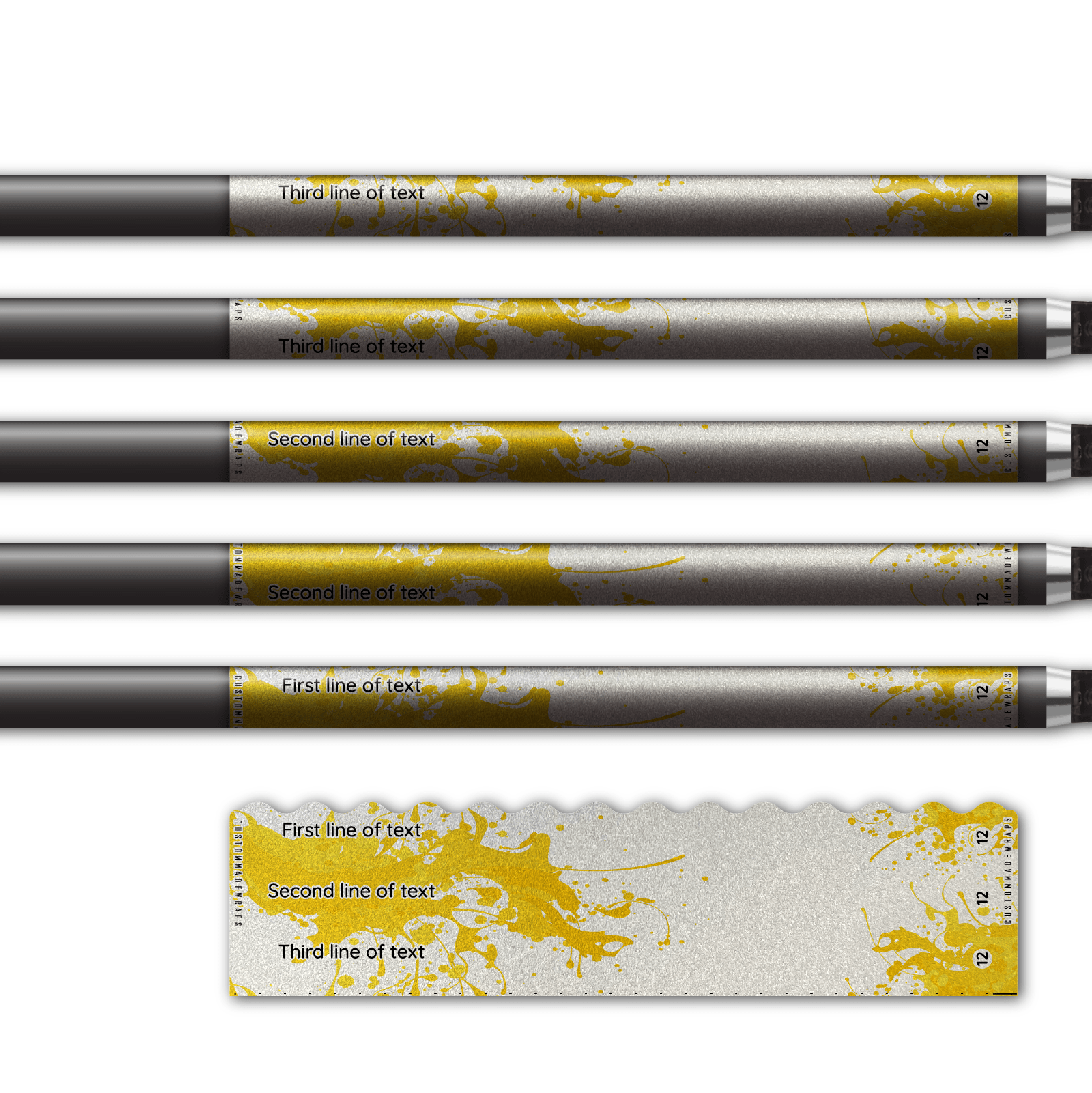 Alternative view of Wave Edge - Splash Yellow on Retro-Reflective White