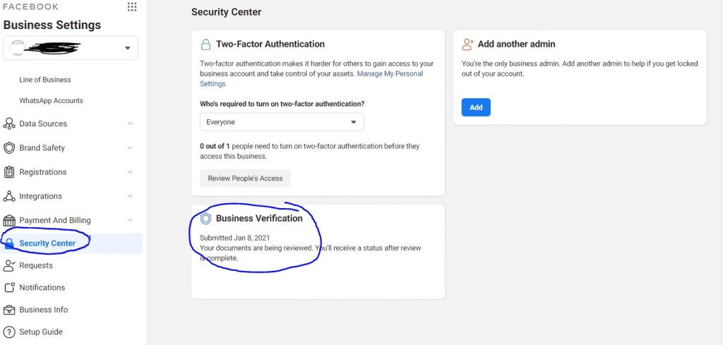 Facebook Ads Business Verification