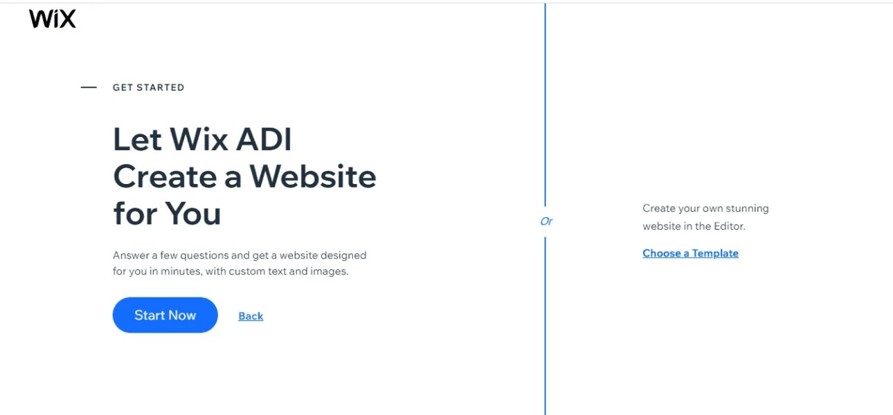 Create a wix website