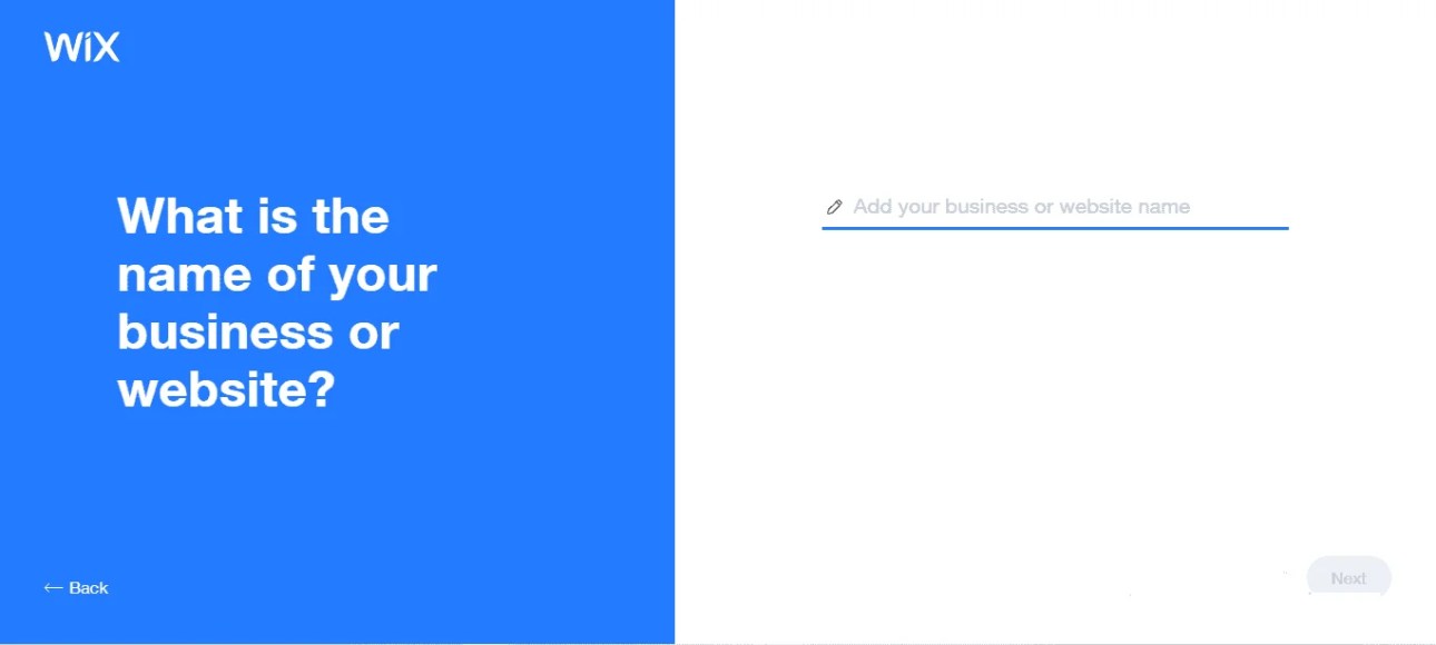 Create a wix website