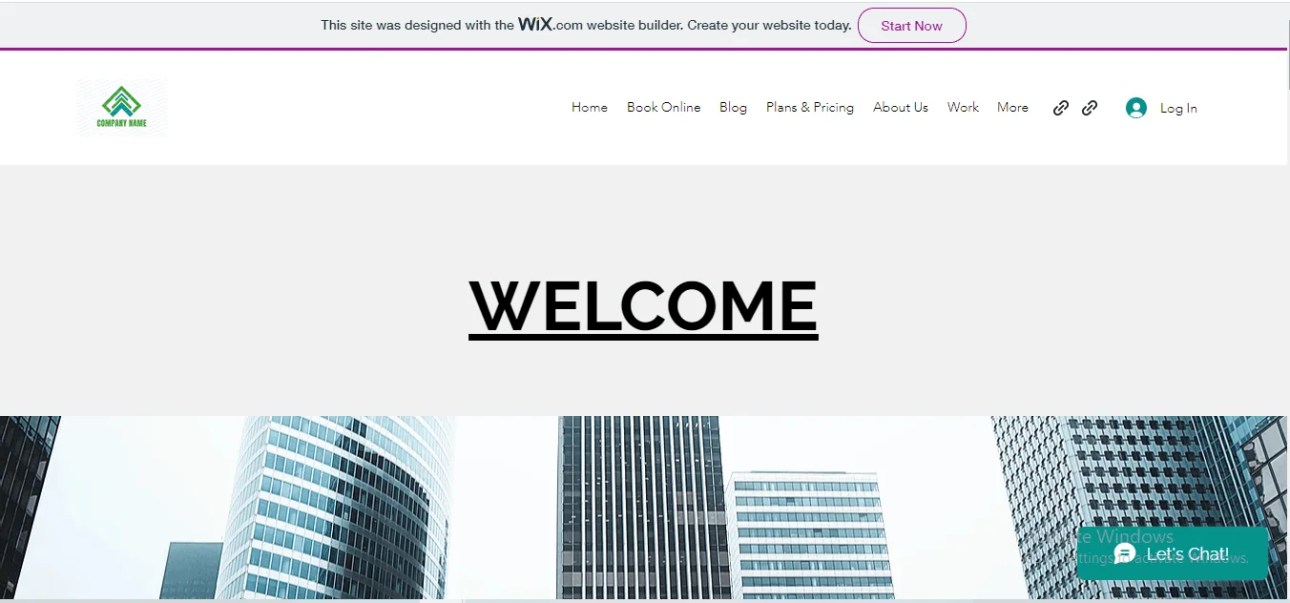 Create a wix website