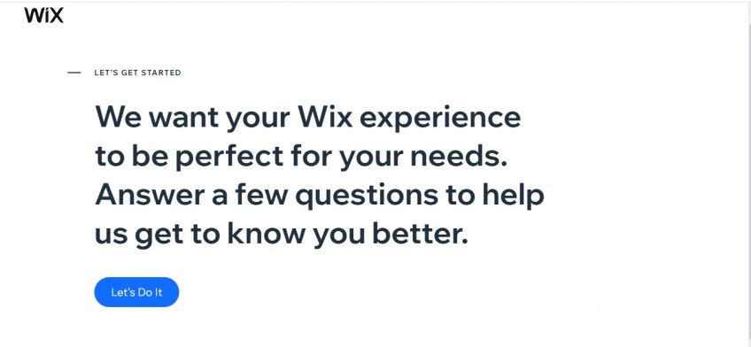 Create a wix website