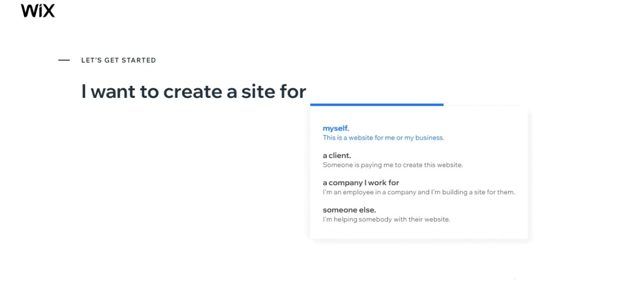 Create a wix website