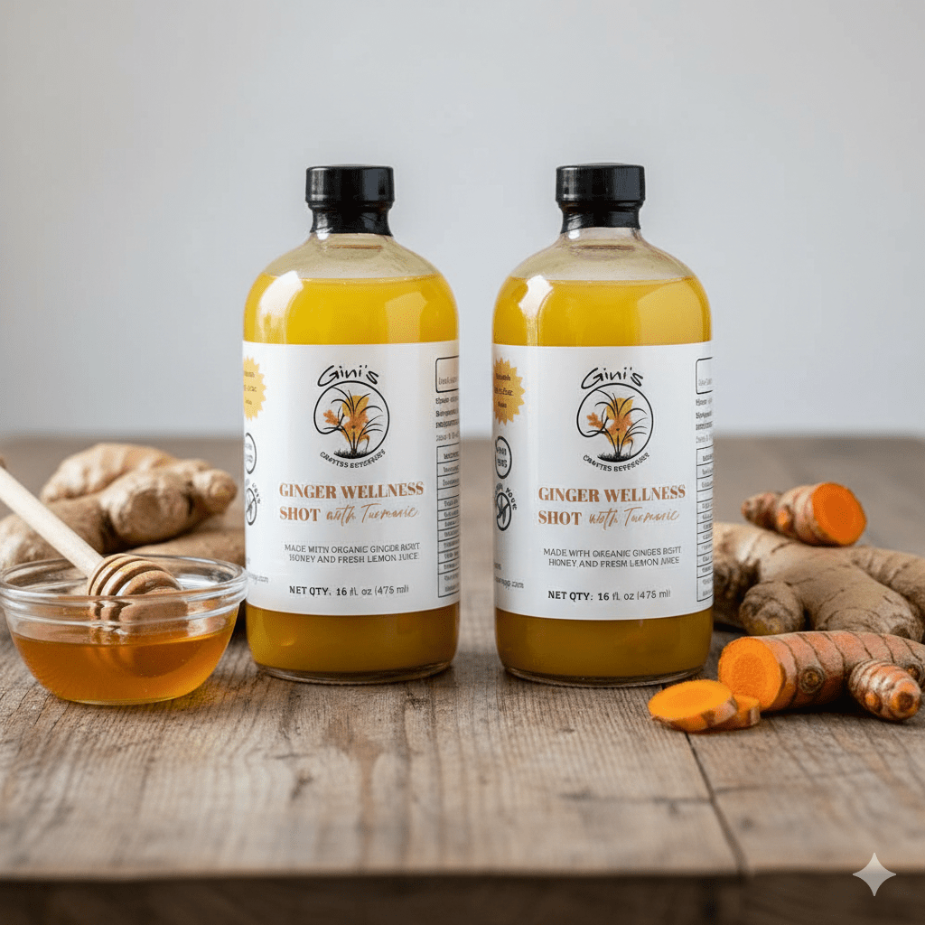 Ginger Wellness Shot With Turmeric, 16 fl. oz. – (2) Bottles