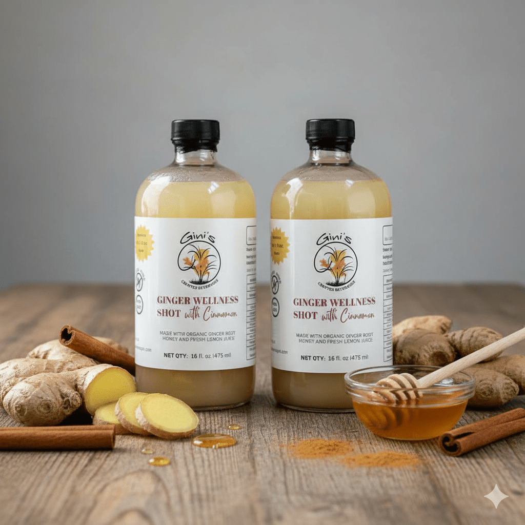 Ginger Wellness Shot With Cinnamon, 16 fl. oz. – (2) Bottles