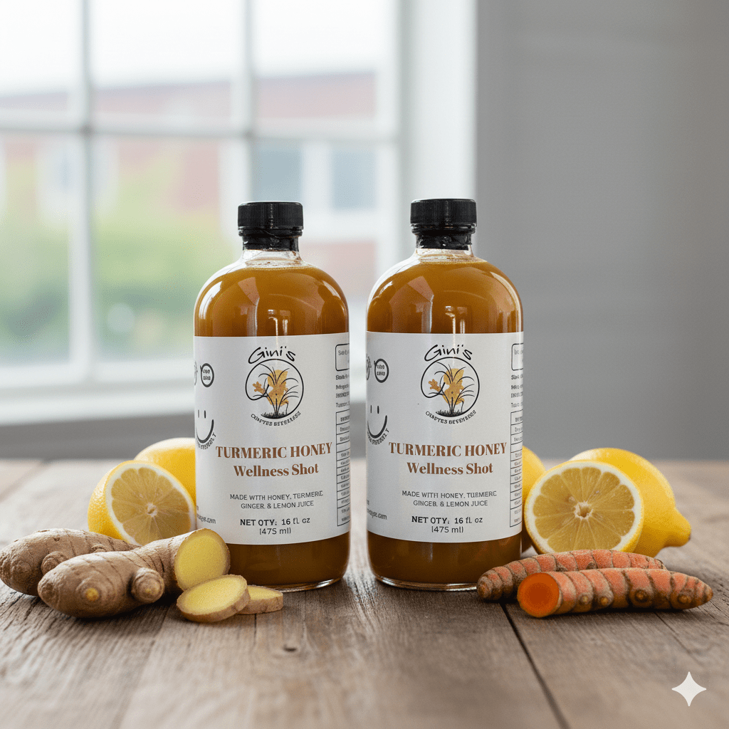 Turmeric Honey Wellness Shot- 16 fl. oz., (2) Bottles