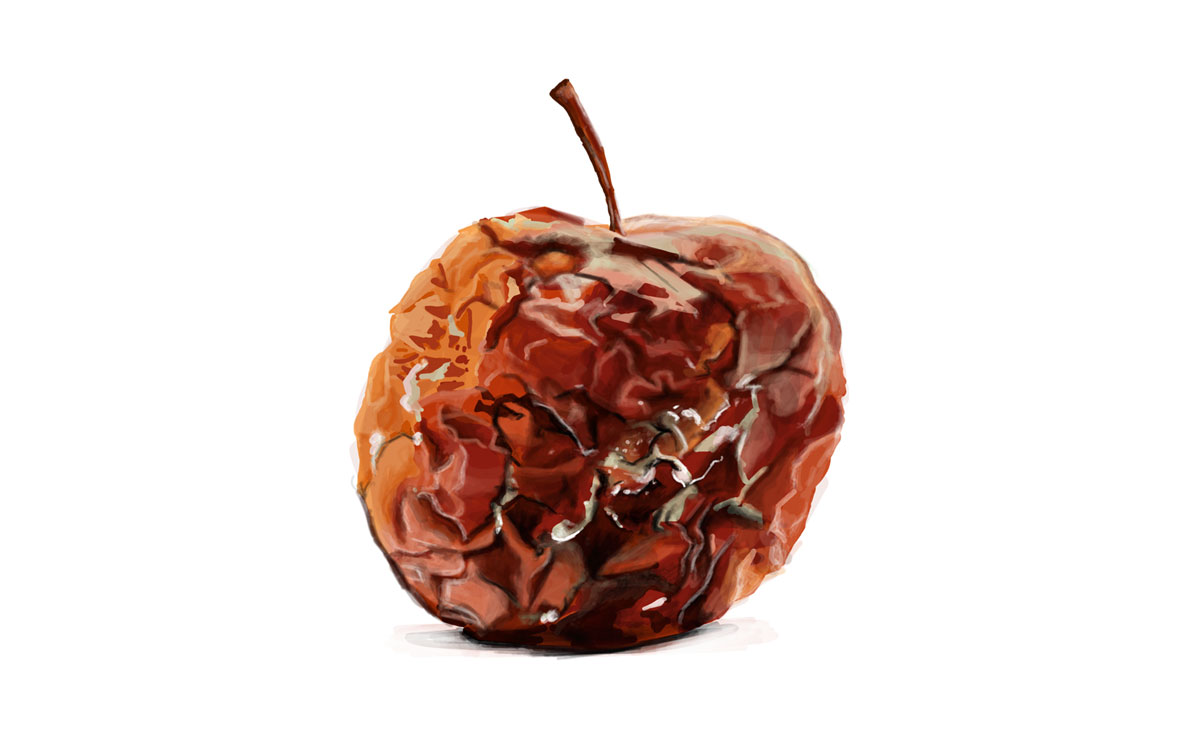 Rotten Apple Illustration
