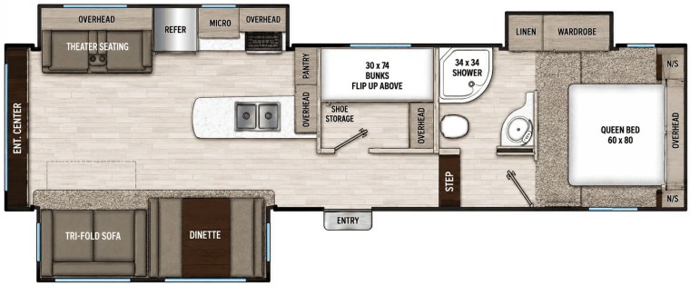 Flex+ Premium XL Chaparral floorplan