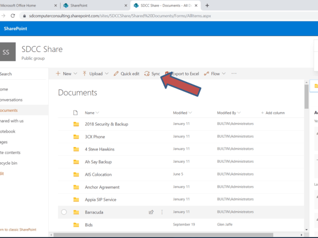 Onedrive sync
