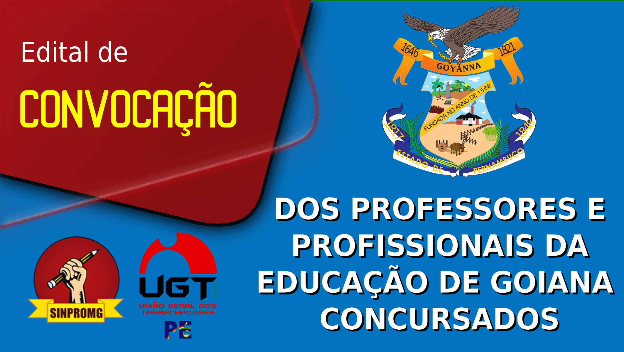 CONVOCAÇÃO DOS PROFESSORES E PROFISSIONAIS DA EDUCAÇÃO DE GOIANA  CONCURSADOS
