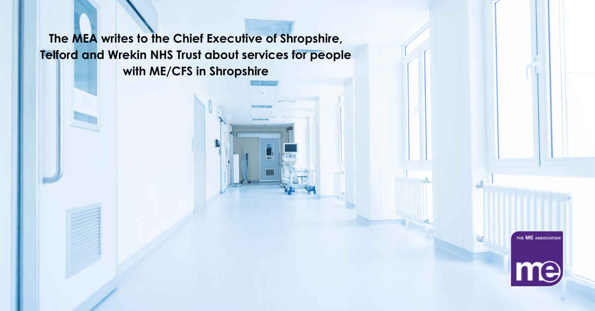IMAGE DESCRIPTION: An image of a hospital corridor. The title top left and the ME Association (bottom right).