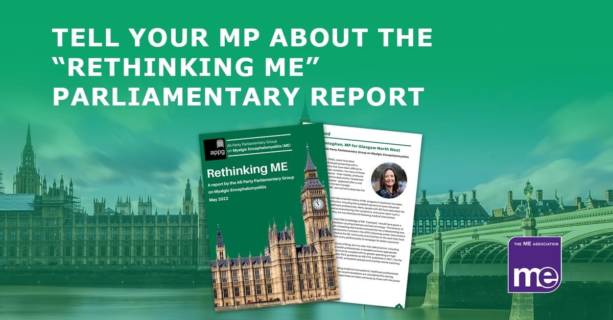 Write to your MP about the rethinking ME APPG report