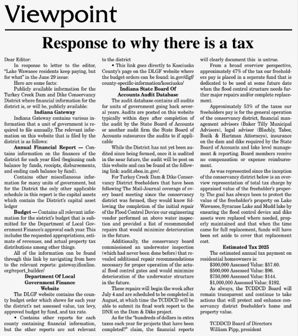 Viewpoint – Response to why there is a tax
