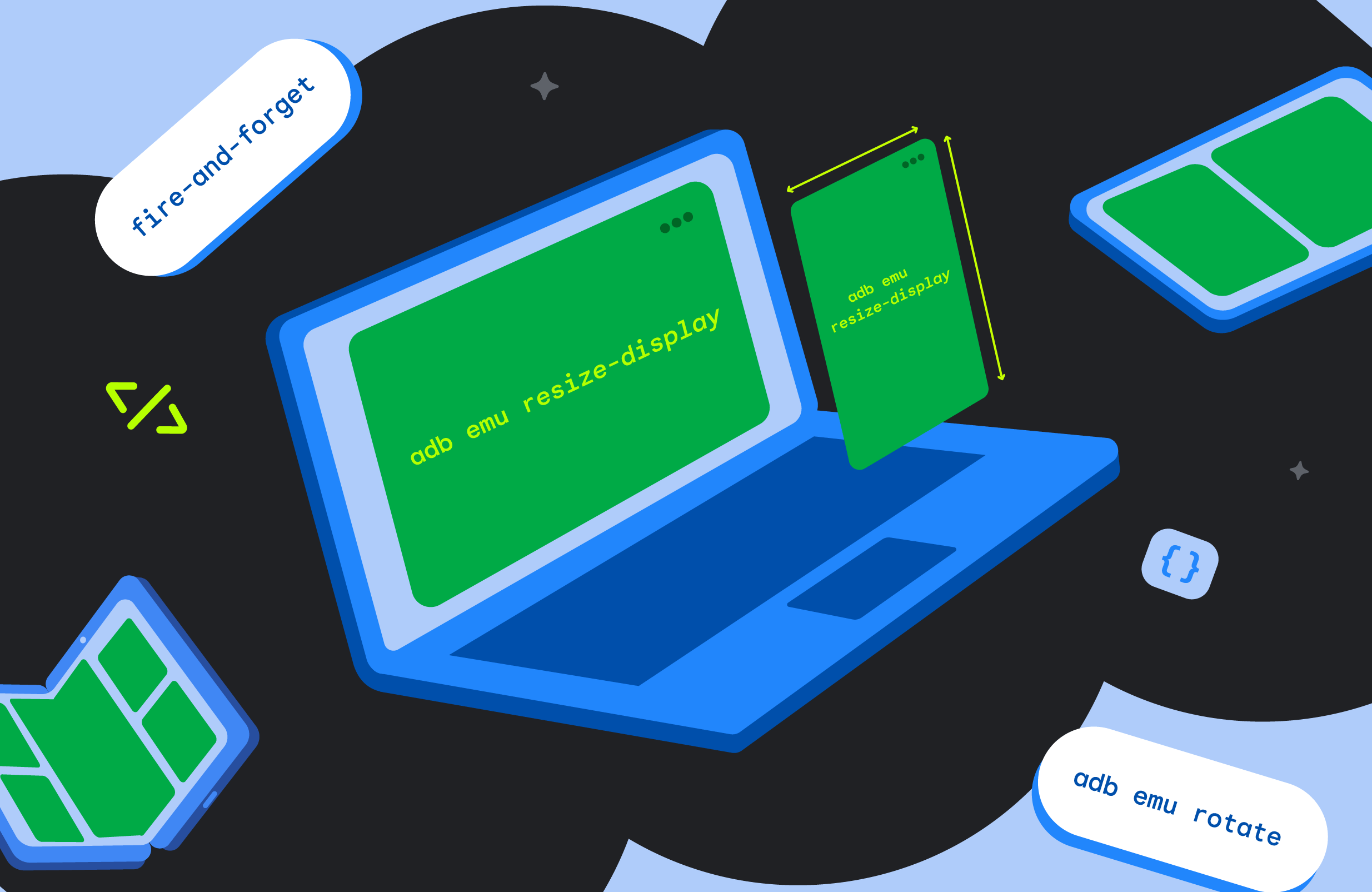 Emulator control for adaptive app development